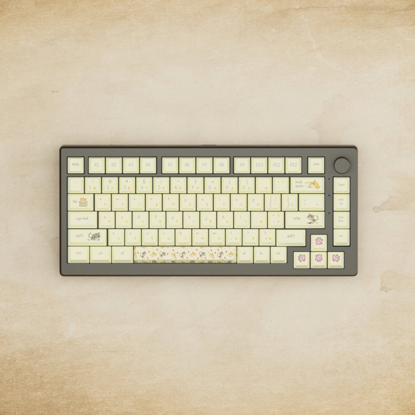 Alpha 82 - 75% Meowcaps Keyboard - Goblintechkeys