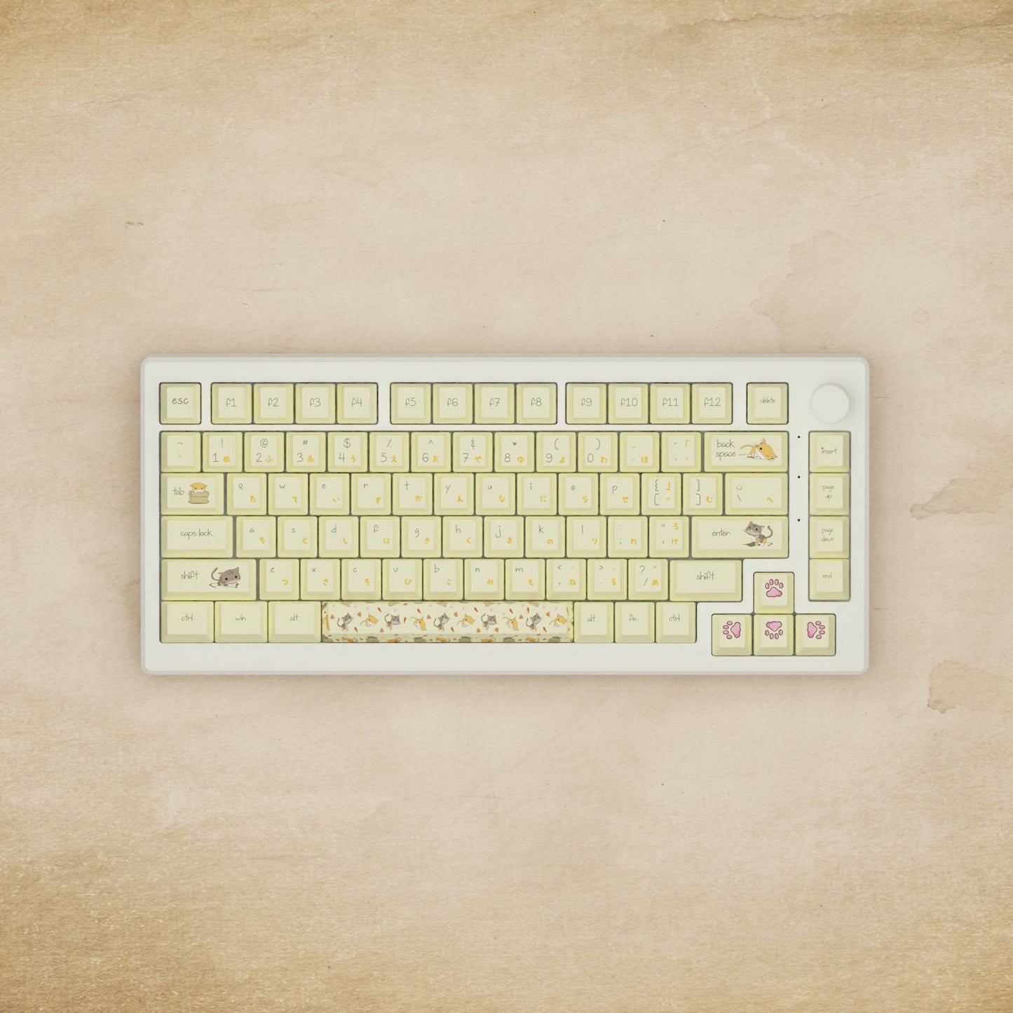 Alpha 82 - 75% Meowcaps Keyboard - Goblintechkeys