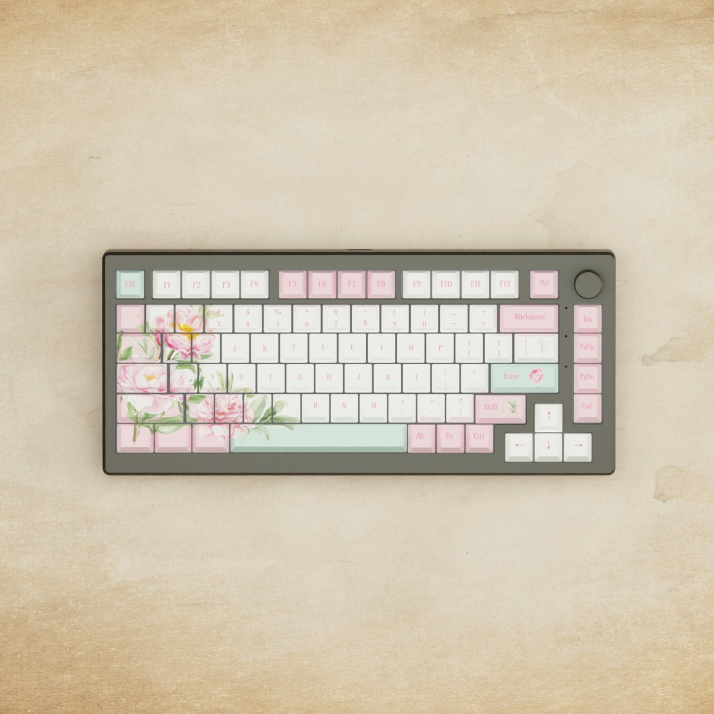 Alpha 82 - 75% Peony Mechanical Keyboard - Goblintechkeys