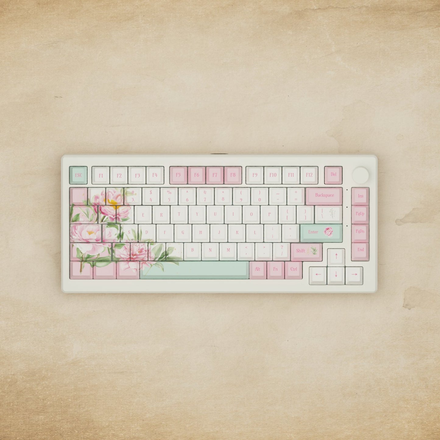 Alpha 82 - 75% Peony Mechanical Keyboard - Goblintechkeys
