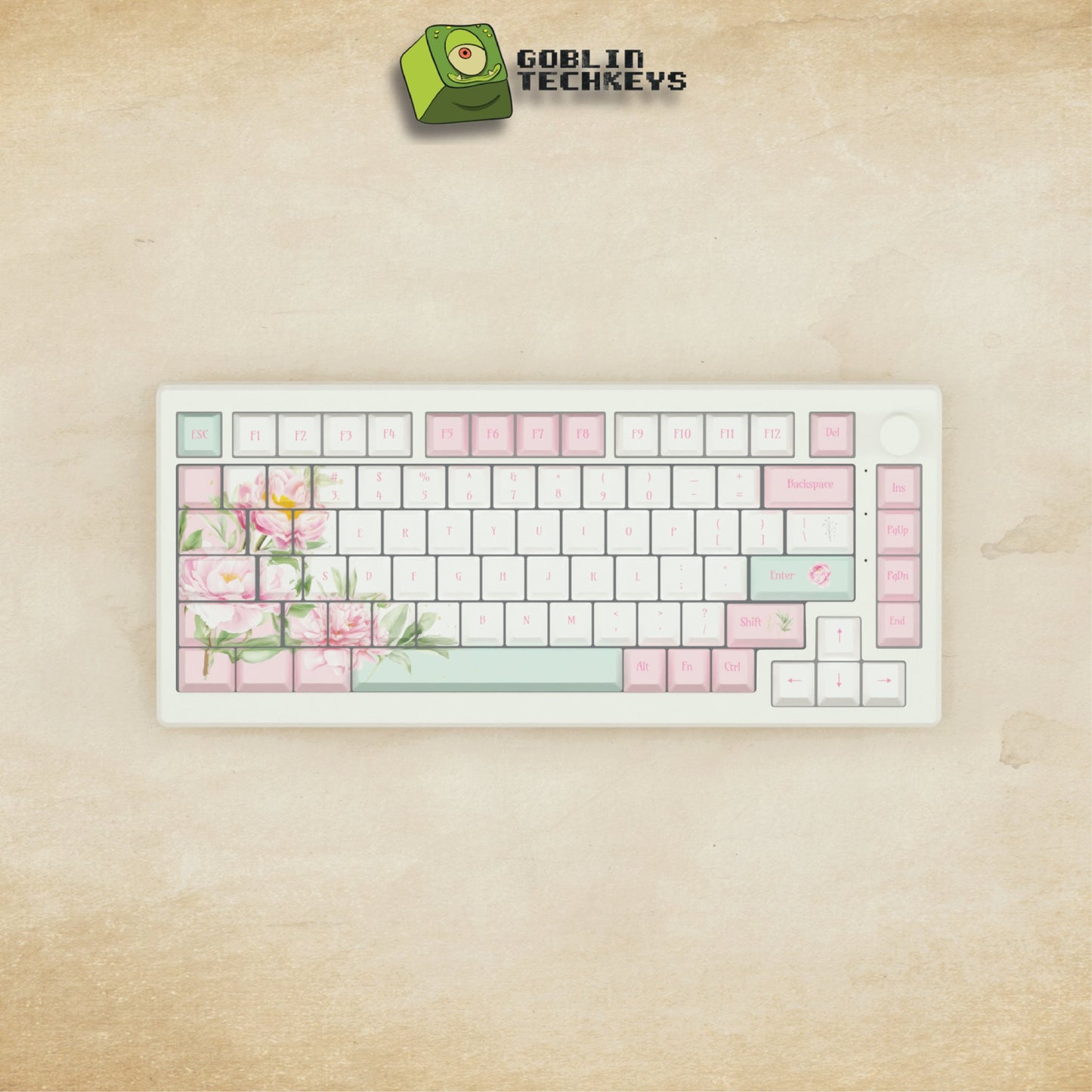 Alpha 82 - 75% Peony Mechanical Keyboard - Goblintechkeys