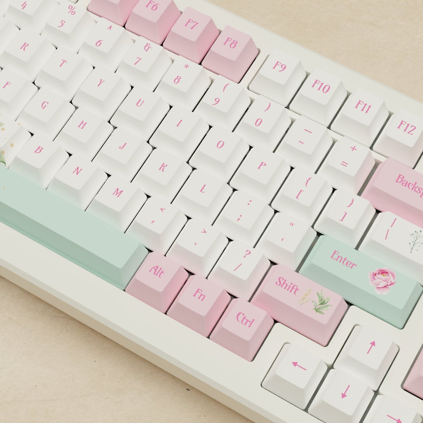 Alpha 82 - 75% Peony Mechanical Keyboard - Goblintechkeys