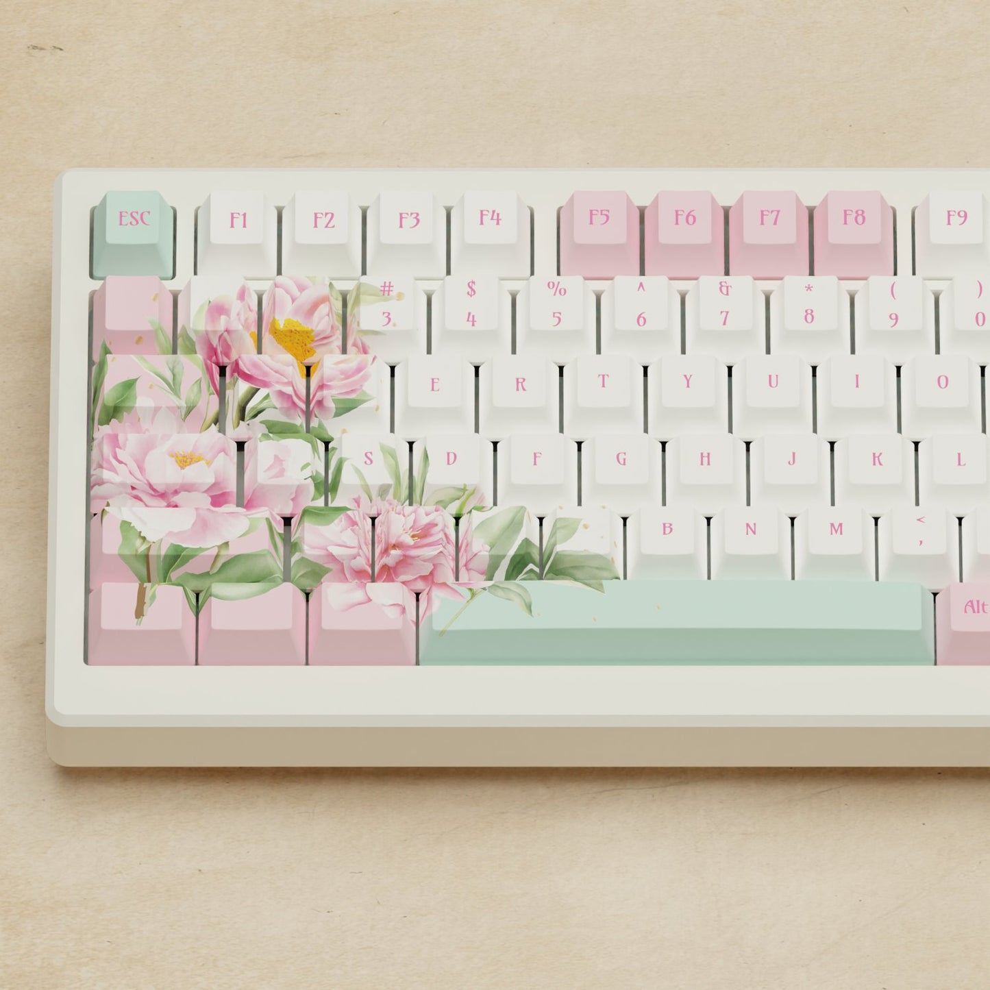 Alpha 82 - 75% Peony Mechanical Keyboard - Goblintechkeys