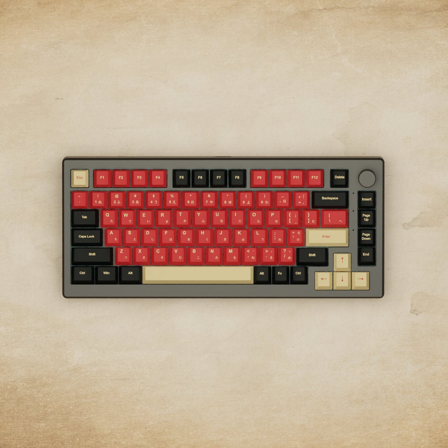 Alpha 82 - 75% Red Samurai Mechanical Keyboard - Goblintechkeys