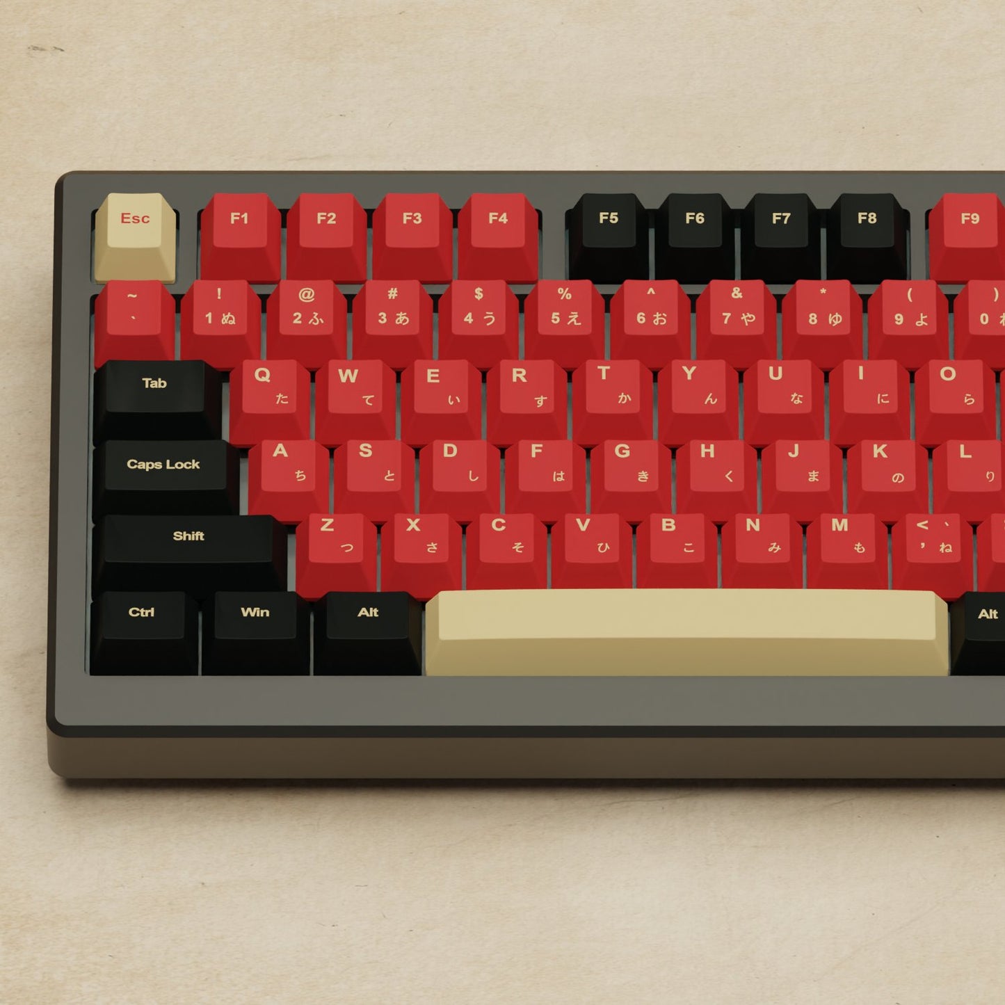 Alpha 82 - 75% Red Samurai Mechanical Keyboard - Goblintechkeys