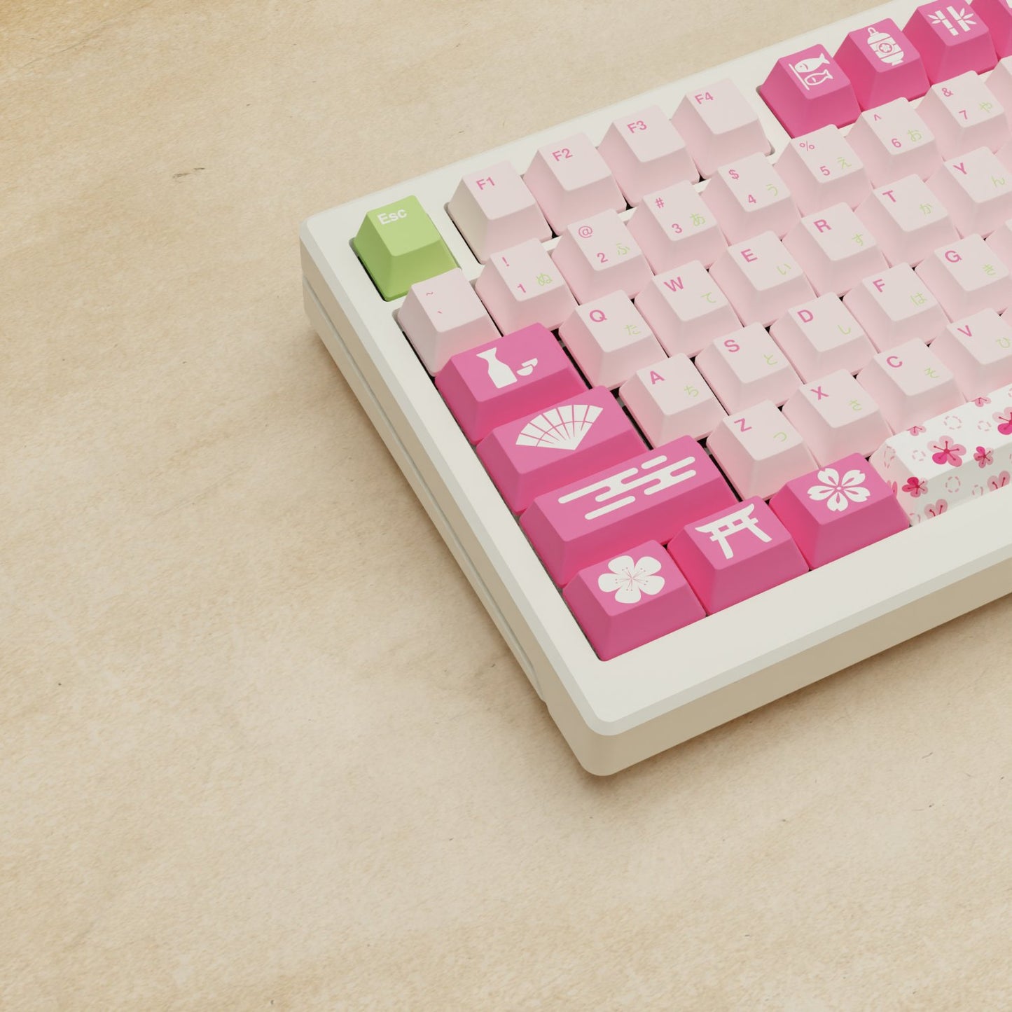 Alpha 82 - 75% Sakura Mechanical Keyboard - Goblintechkeys