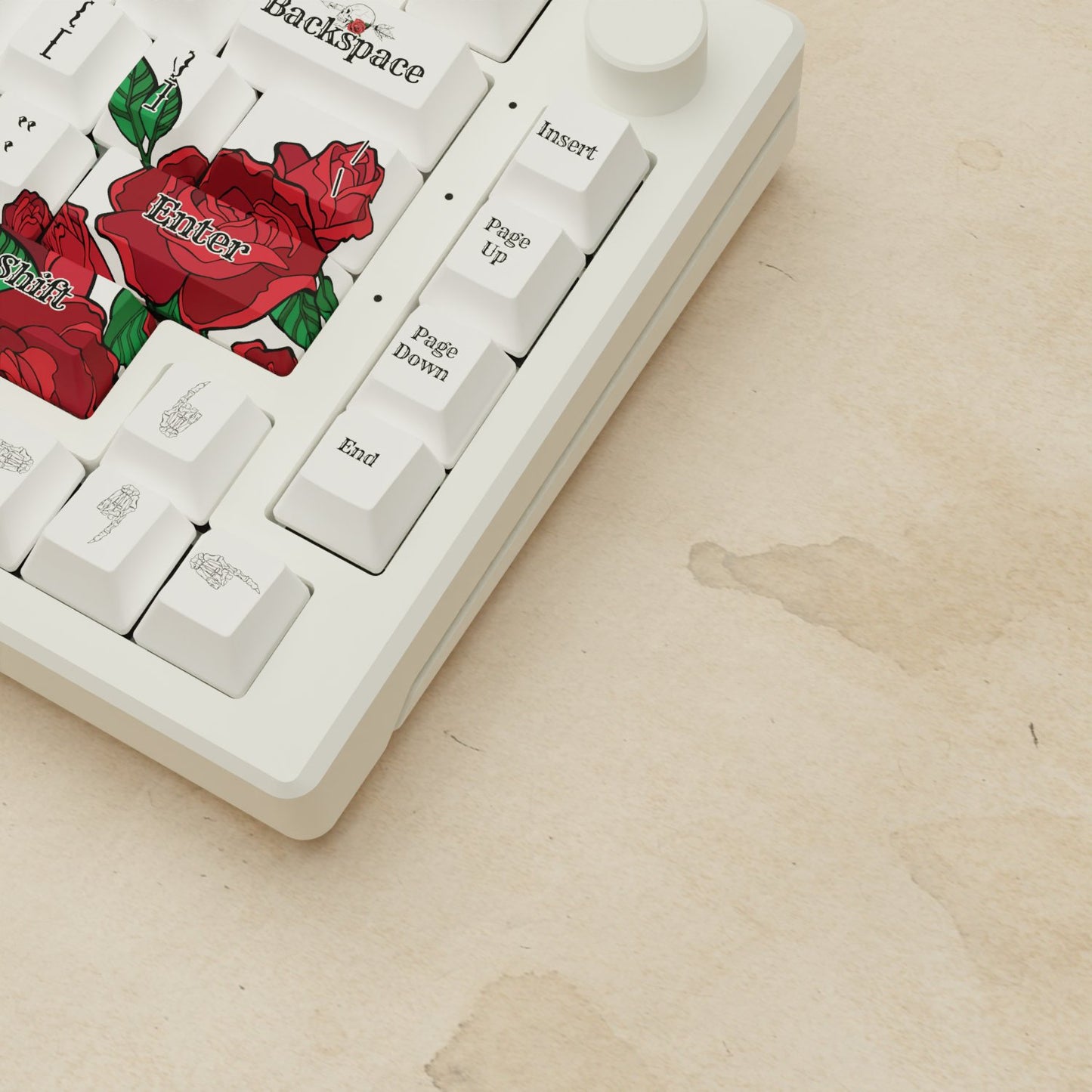 Alpha 82 - 75% Skull and Roses Mechanical Keyboard - Goblintechkeys
