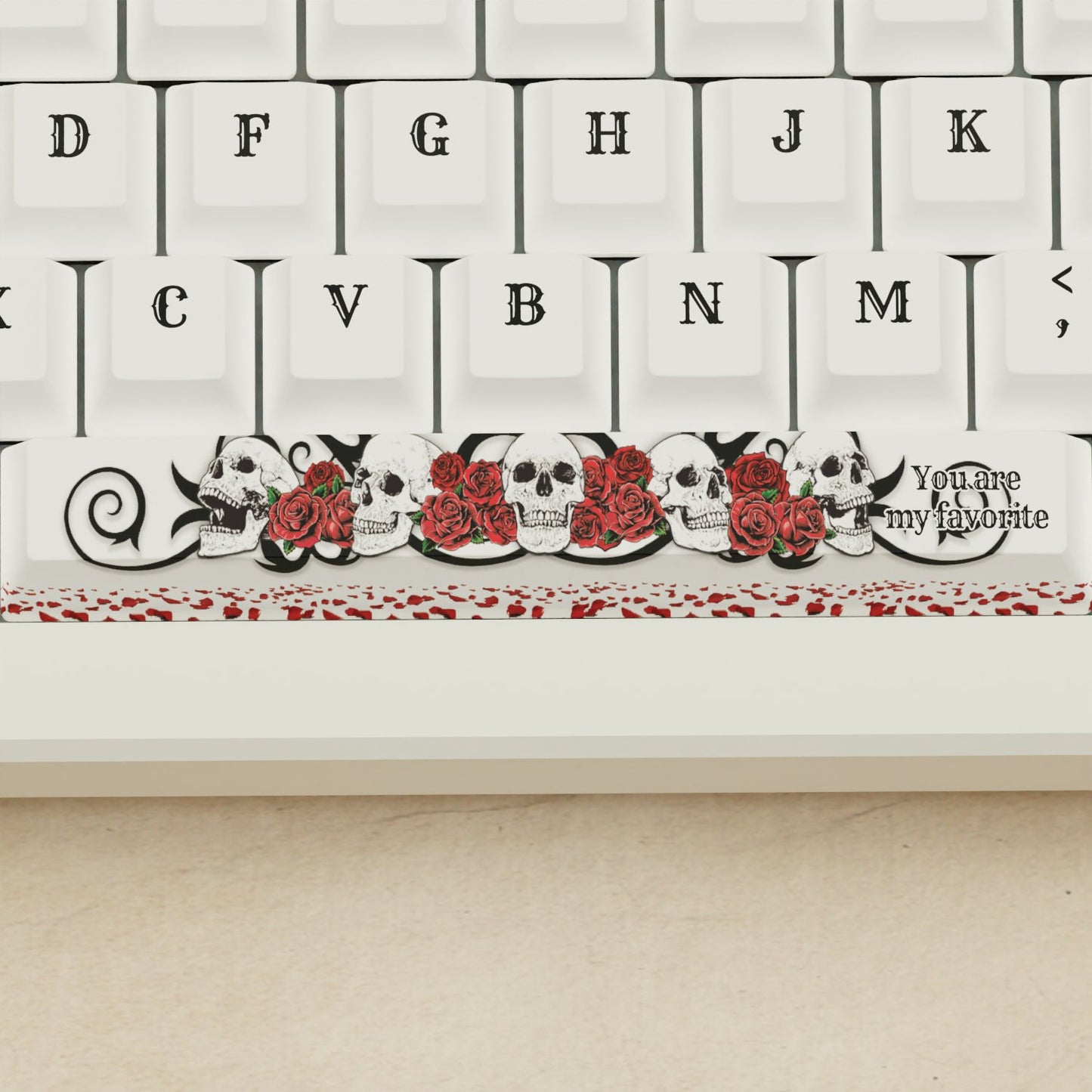 Alpha 82 - 75% Skull and Roses Mechanical Keyboard - Goblintechkeys