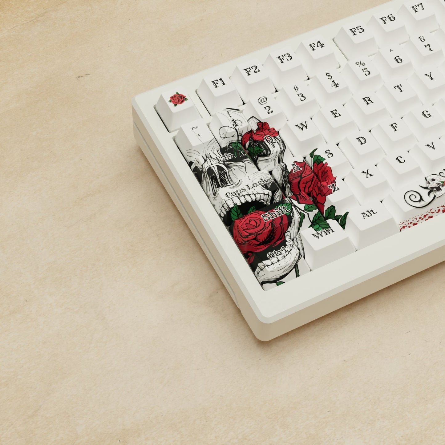 Alpha 82 - 75% Skull and Roses Mechanical Keyboard - Goblintechkeys