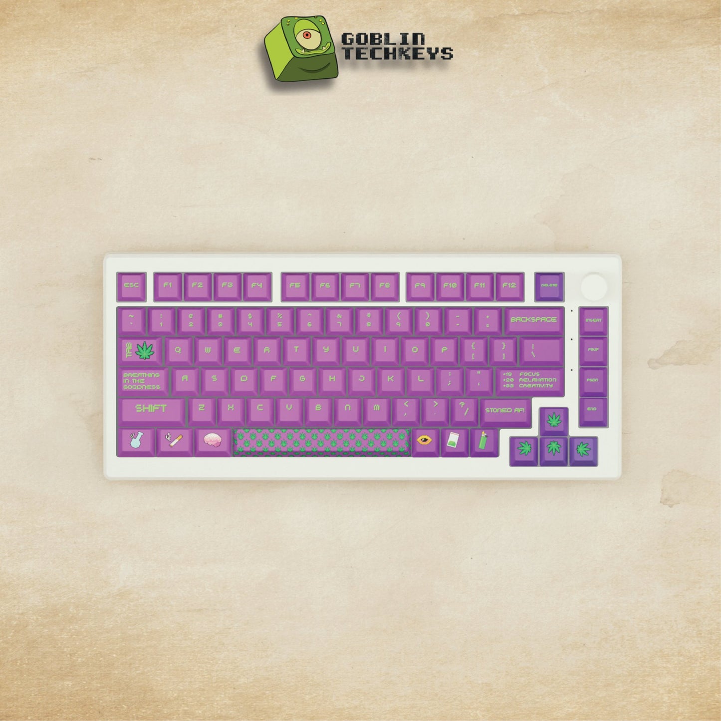 Alpha 82 - 75% Stoner Mechanical Keyboard - Goblintechkeys