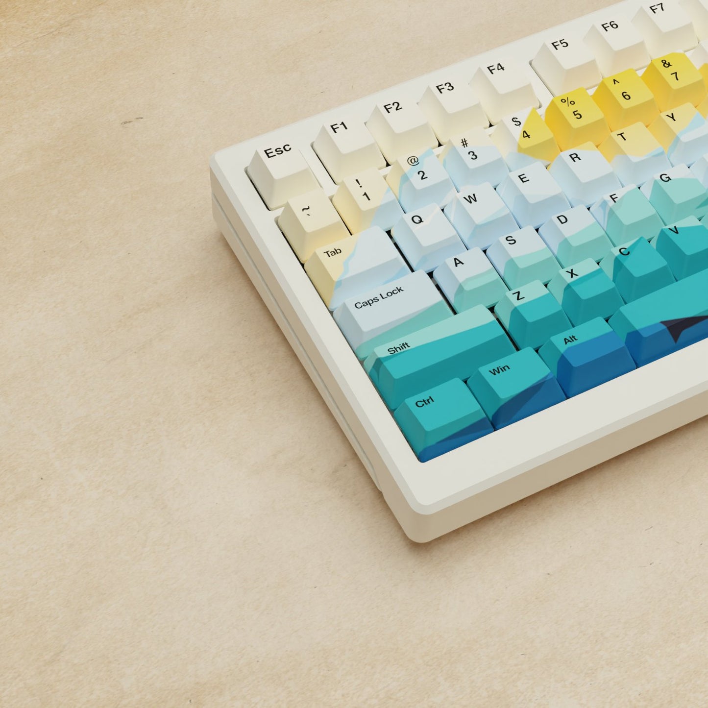 Alpha 82 - 75% Sunset Mechanical Keyboard - Goblintechkeys