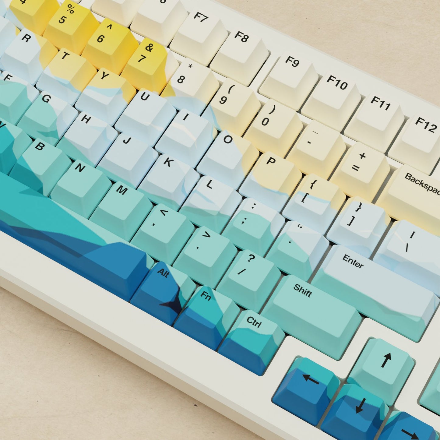 Alpha 82 - 75% Sunset Mechanical Keyboard - Goblintechkeys