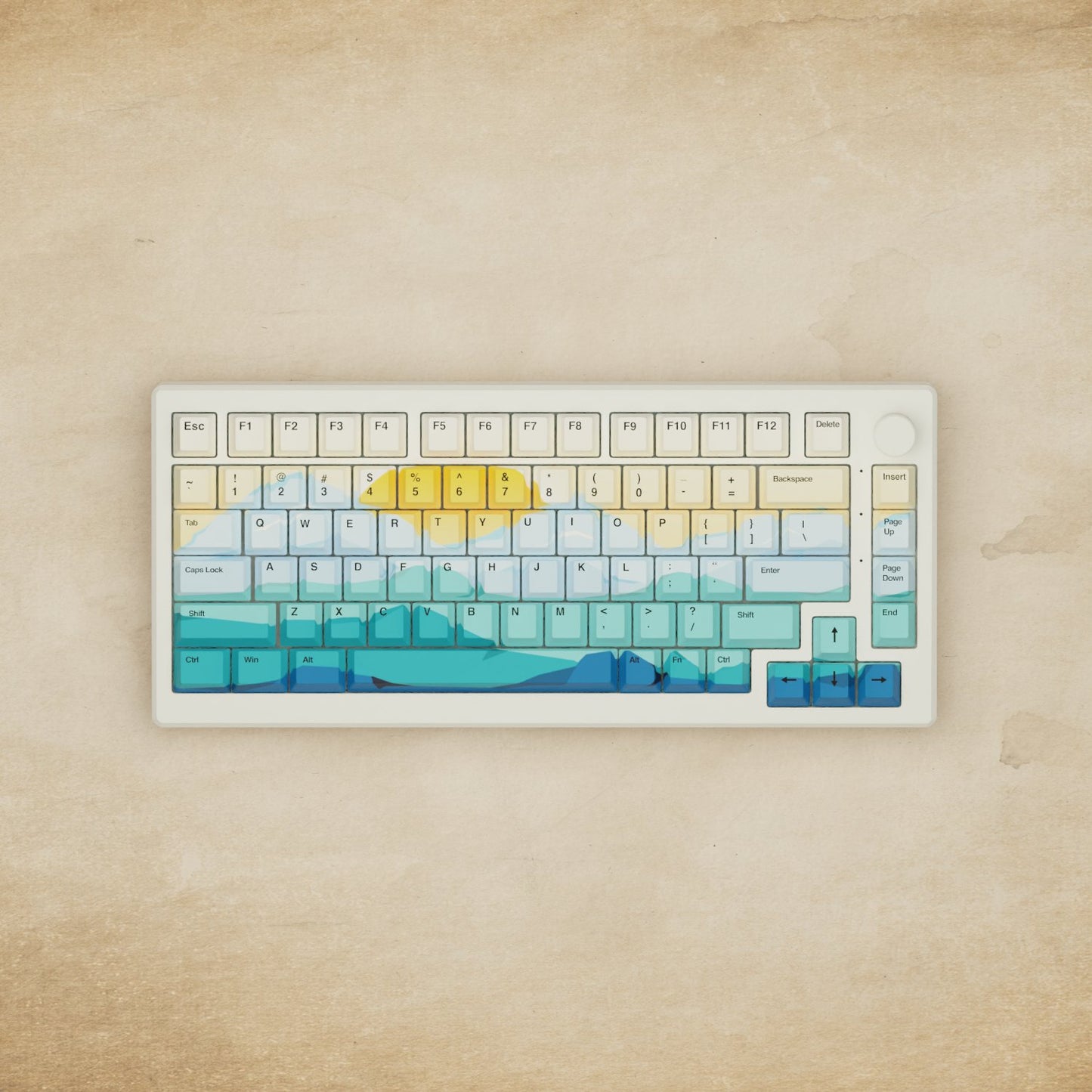 Alpha 82 - 75% Sunset Mechanical Keyboard - Goblintechkeys