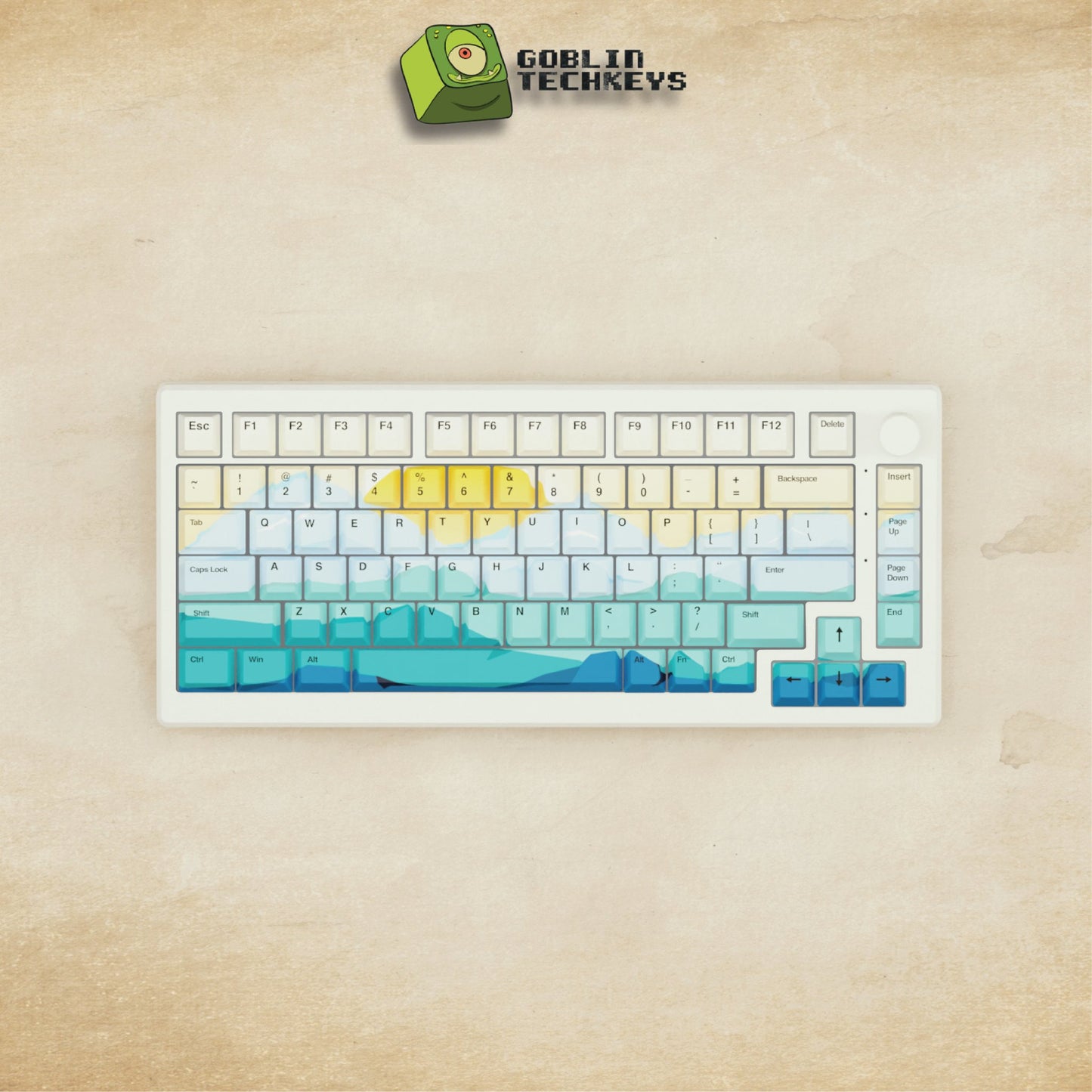 Alpha 82 - 75% Sunset Mechanical Keyboard - Goblintechkeys