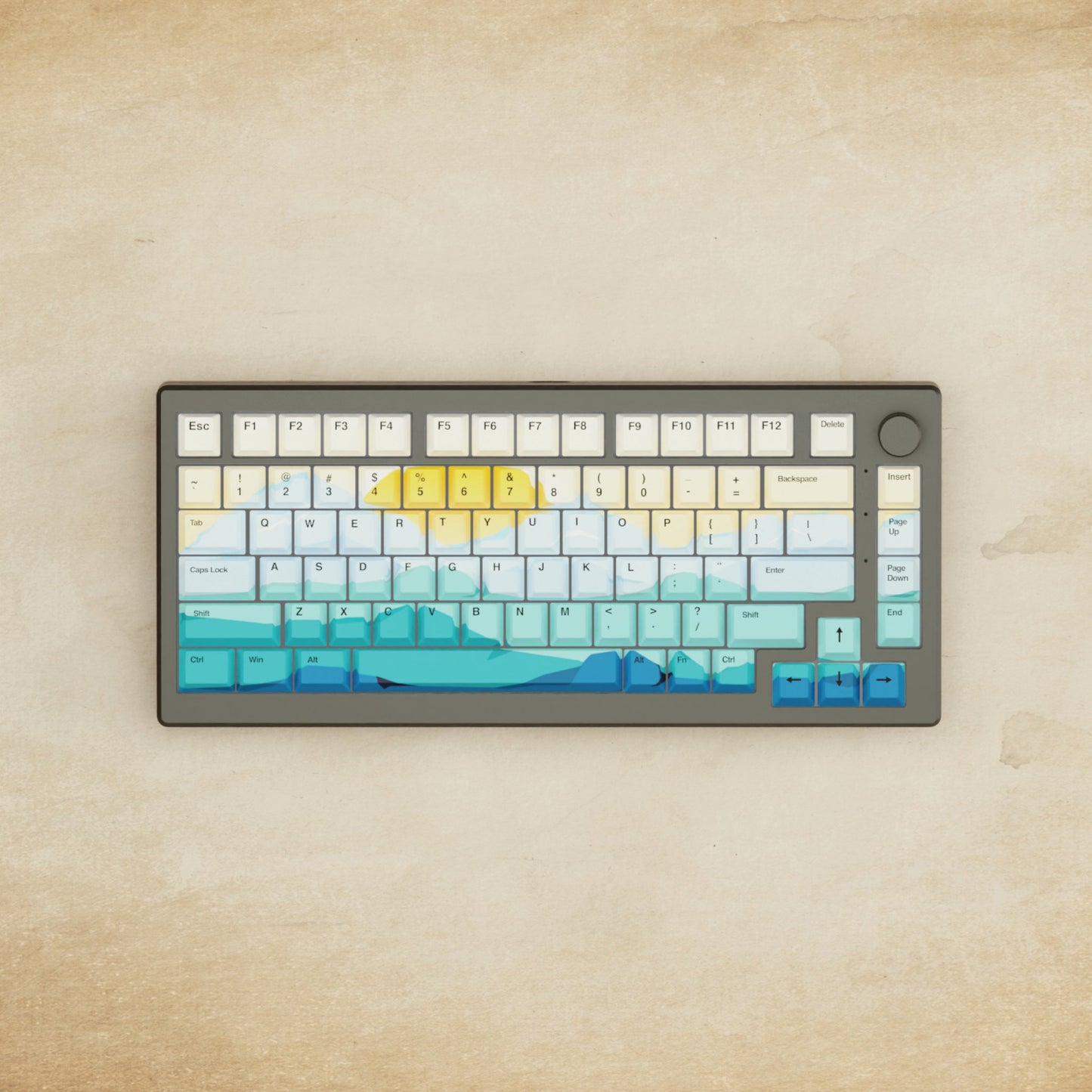 Alpha 82 - 75% Sunset Mechanical Keyboard - Goblintechkeys