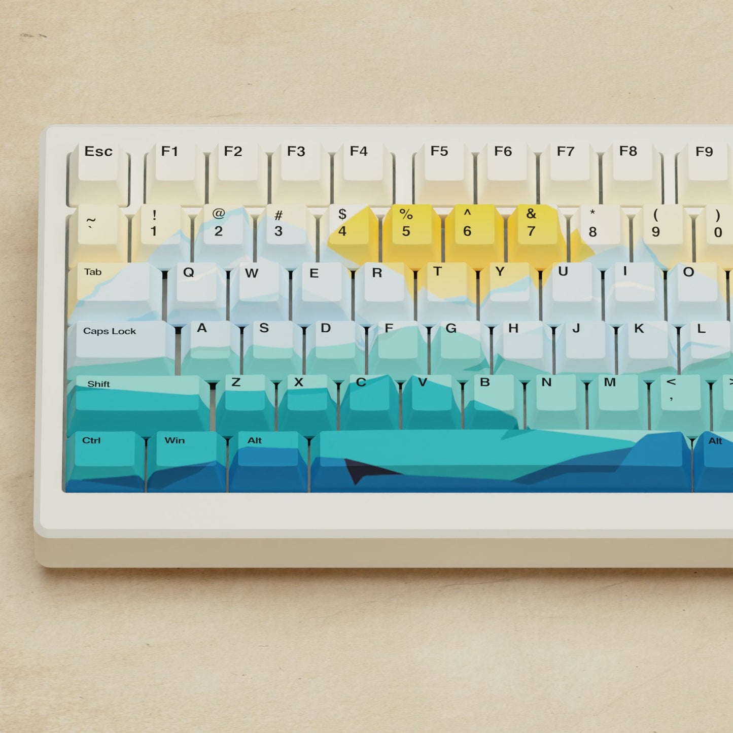 Alpha 82 - 75% Sunset Mechanical Keyboard - Goblintechkeys
