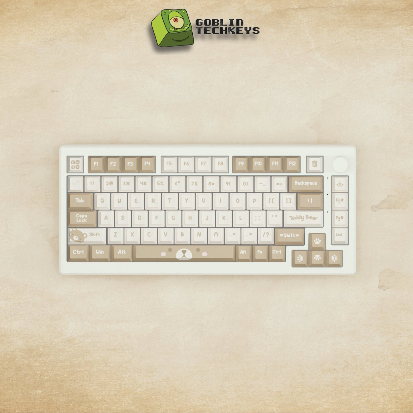 Alpha 82 - 75% Teddy Mechanical Keyboard - Goblintechkeys