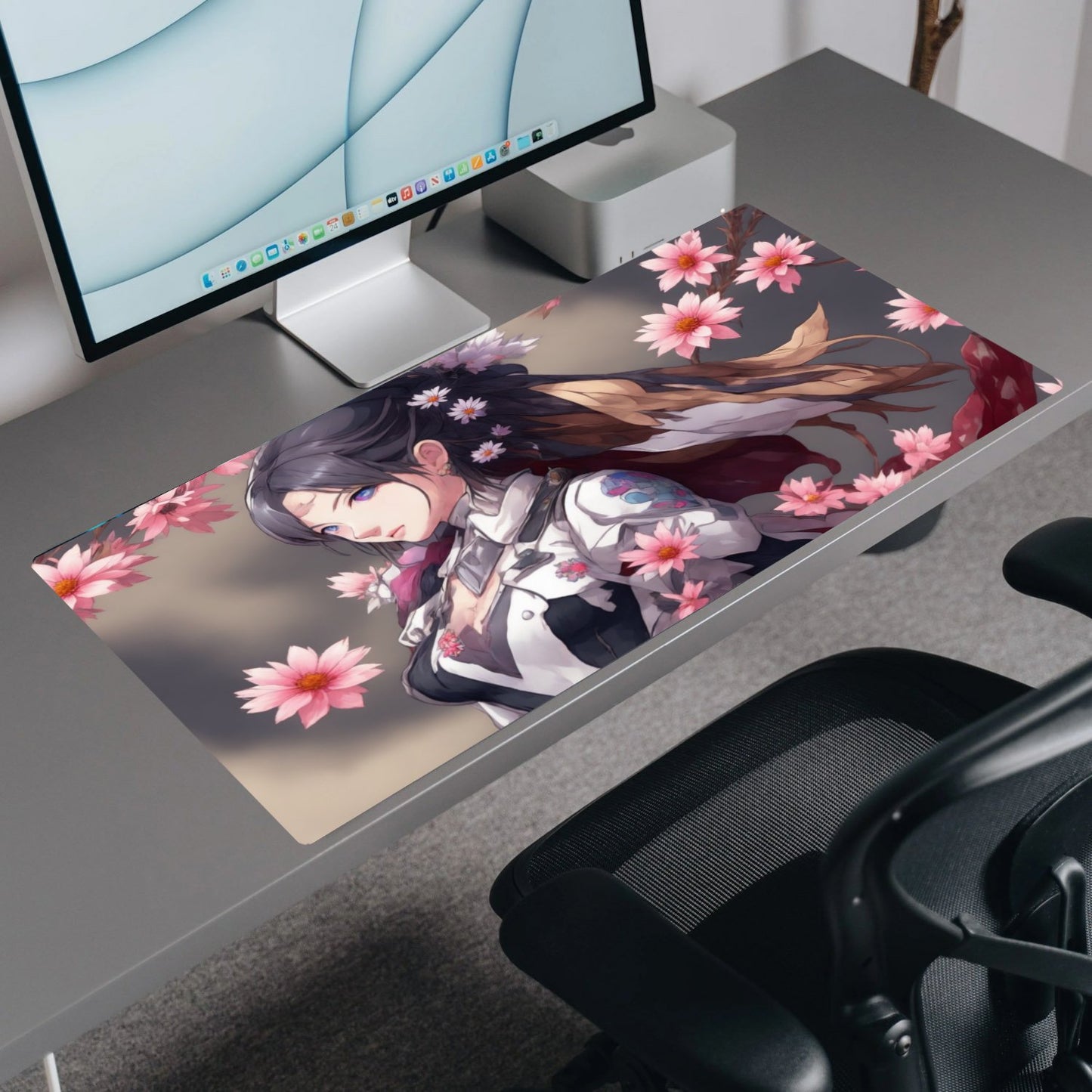 Amidst the Blossoms | Custom Artisan Mousepad | Gaming & Office Desk Mat - Goblintechkeys