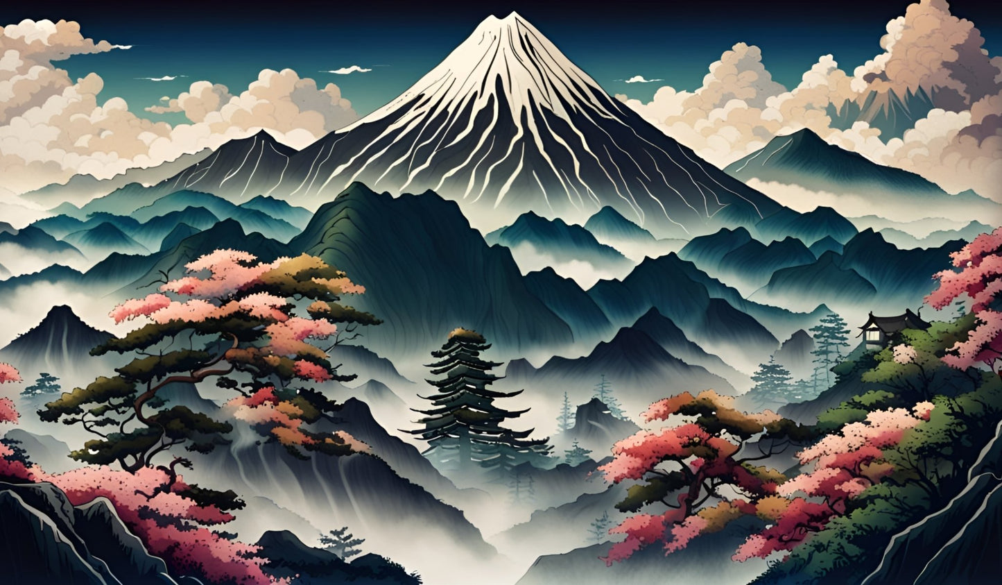 Ancient Japan | Custom Artisan Mousepad | Gaming & Office Desk Mat - Goblintechkeys
