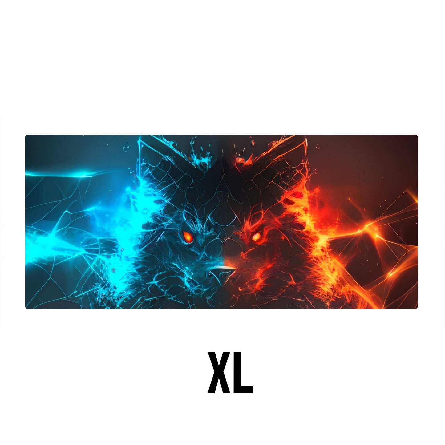 Angry Thunder Cat Desk Mat | Mouse Pad | Gaming & Office Desk Mat - Goblintechkeys