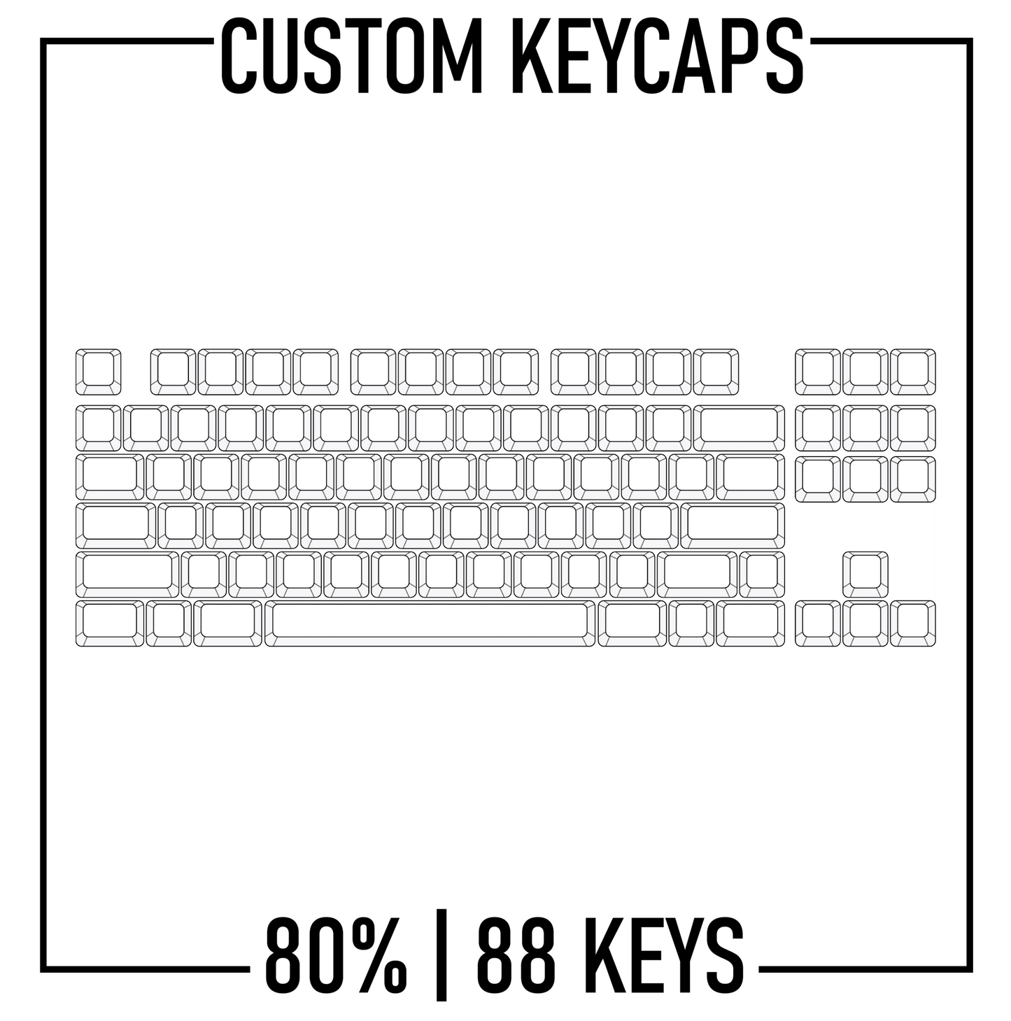 Ansi Design Studio - Mono 80% TKL Keyboard Custom PBT Keycap set ( ANSI ) - Goblintechkeys