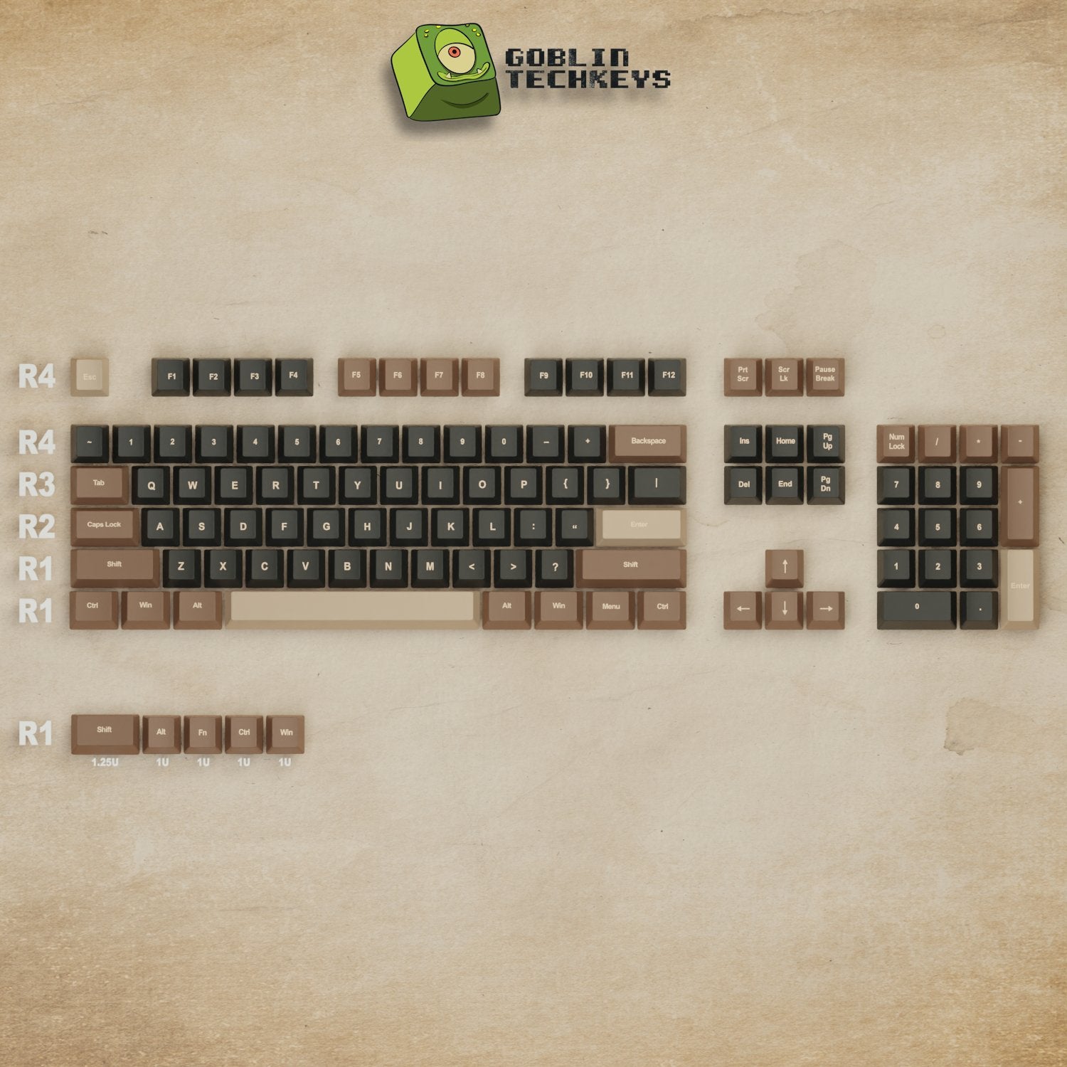 Coffee Themed Keycaps  Brown Keycaps Sets Keyboard – Goblintechkeys