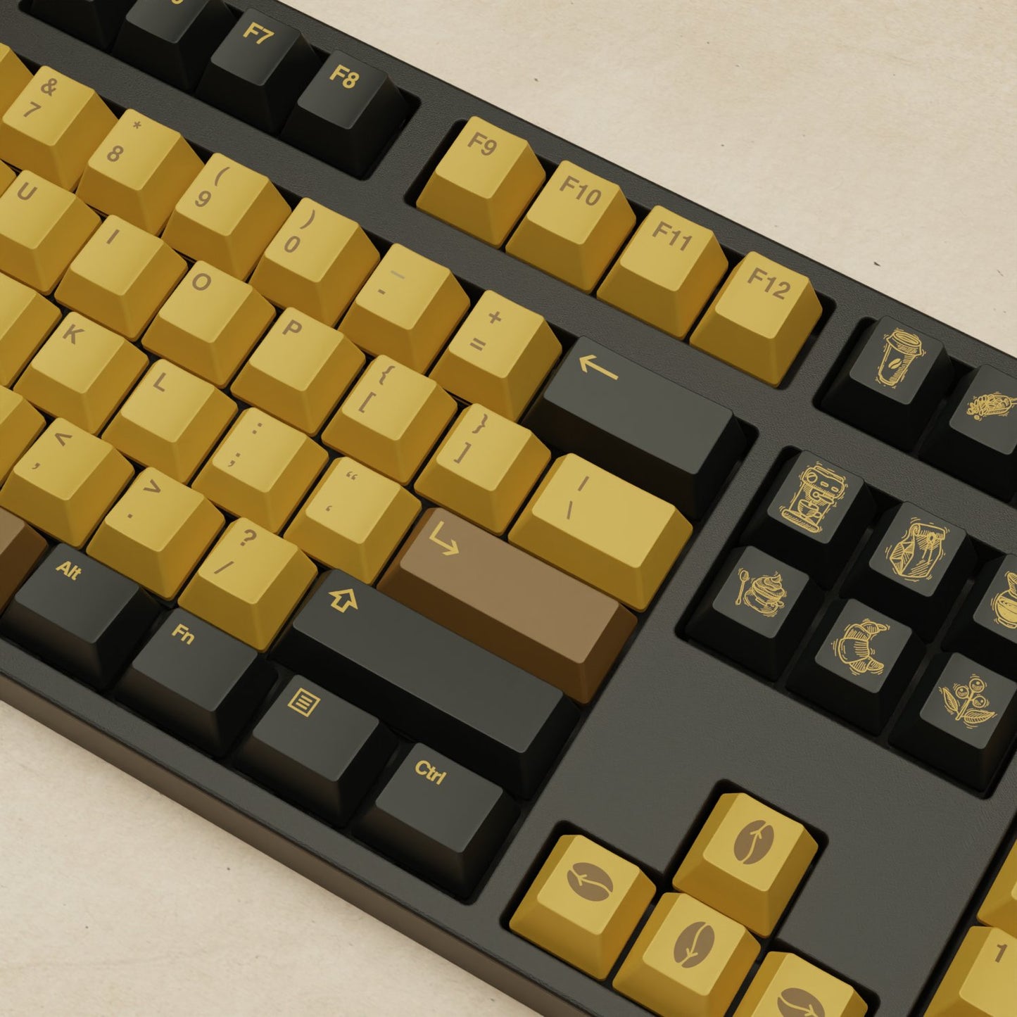 Coffee Keycaps | Brown Keycaps Sets Keyboard - Goblintechkeys