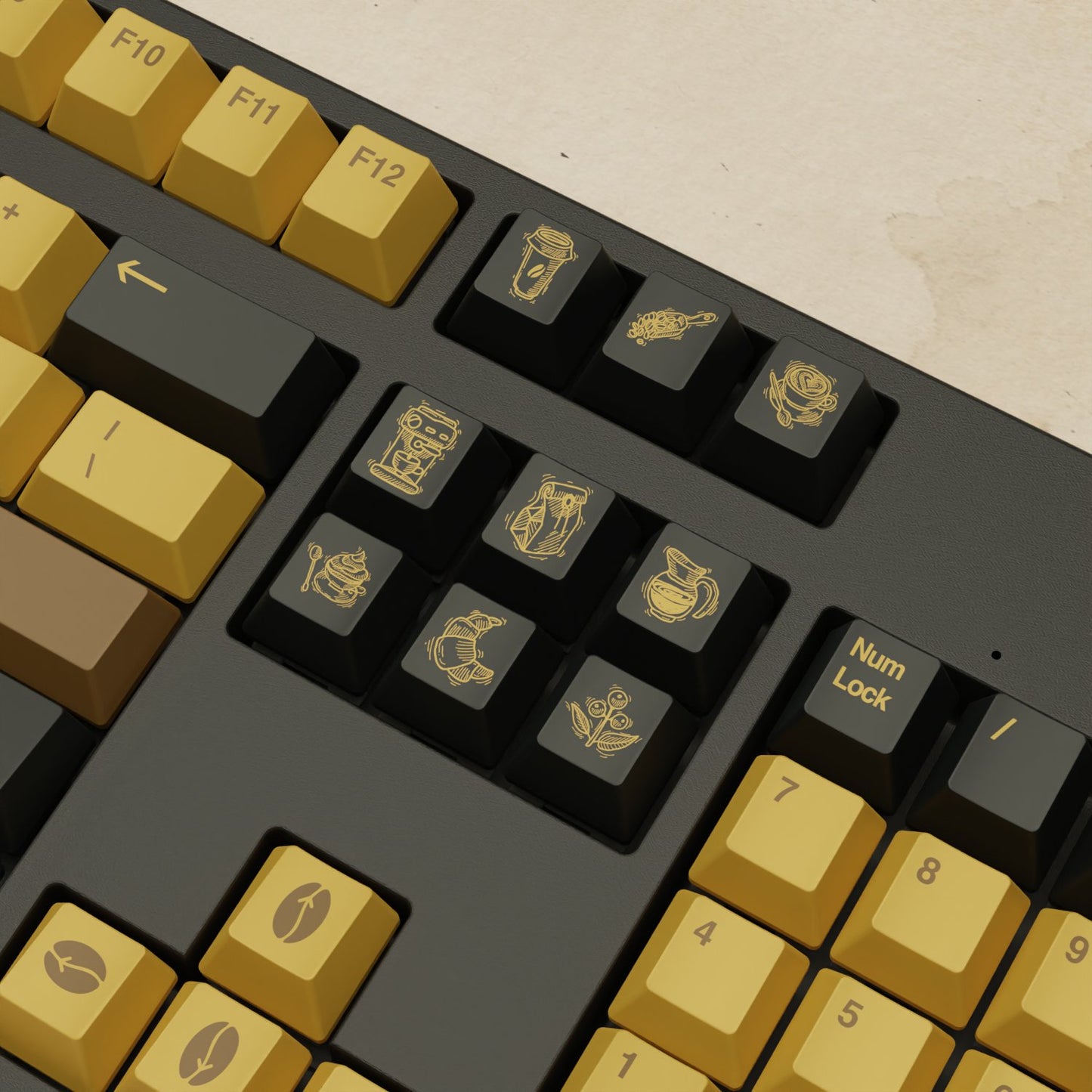Coffee Keycaps | Brown Keycaps Sets Keyboard - Goblintechkeys