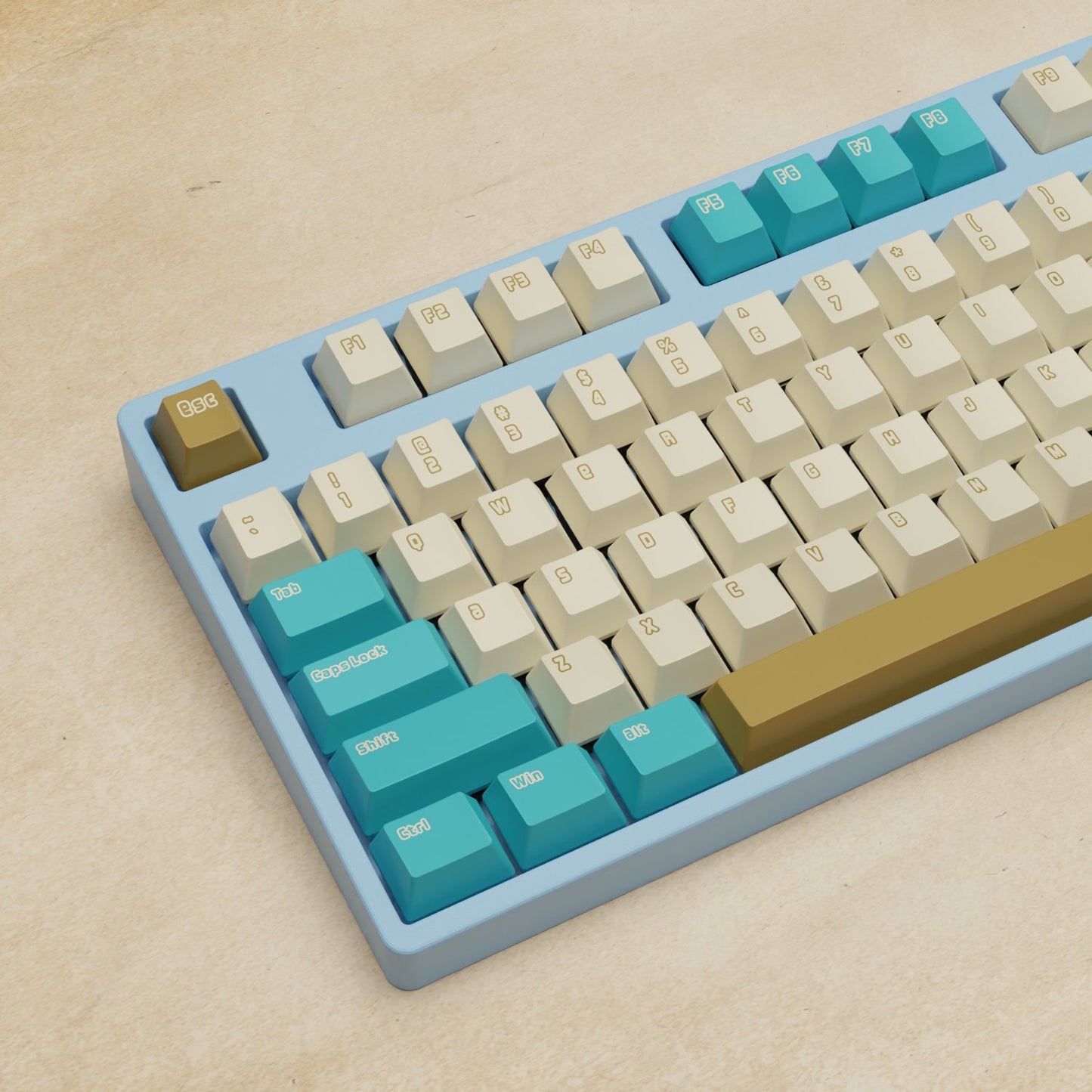 Creamy Blue Keycaps - Goblintechkeys