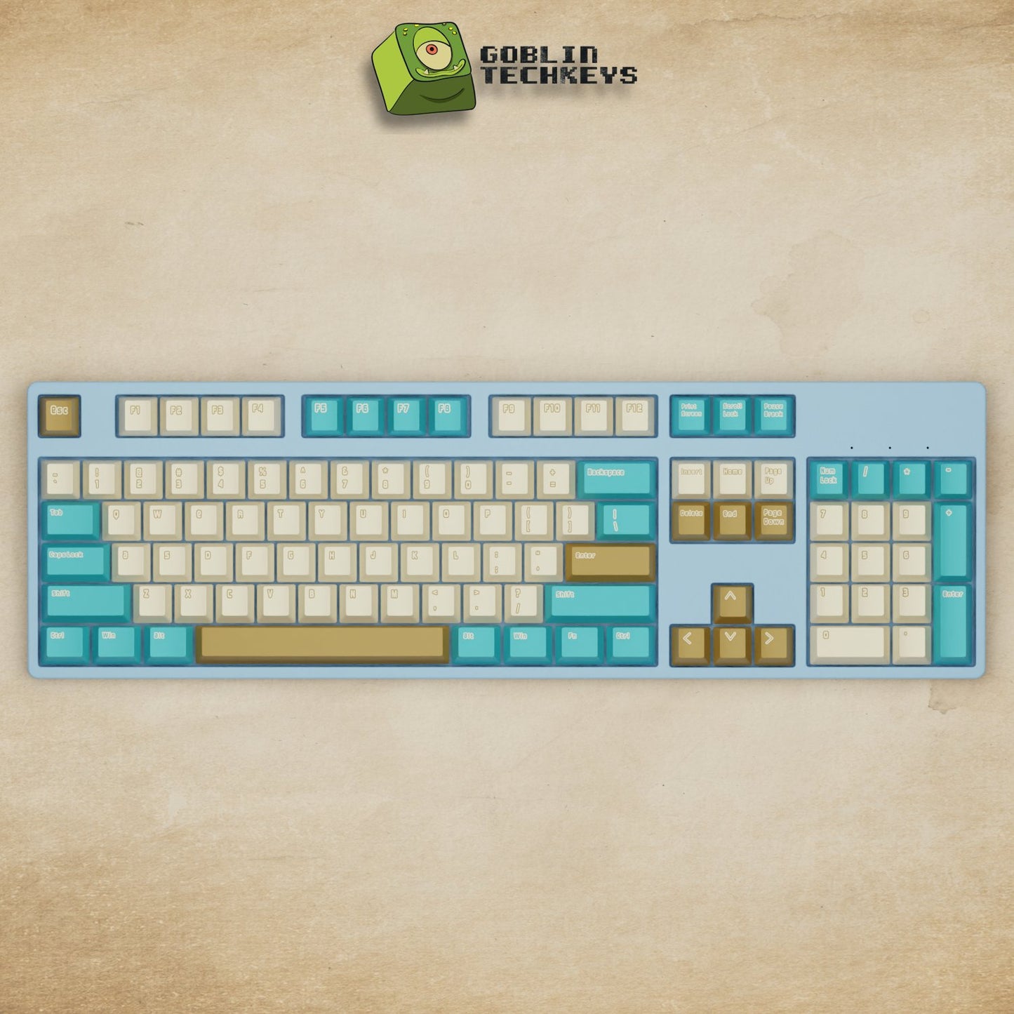 Creamy Blue Keycaps - Goblintechkeys
