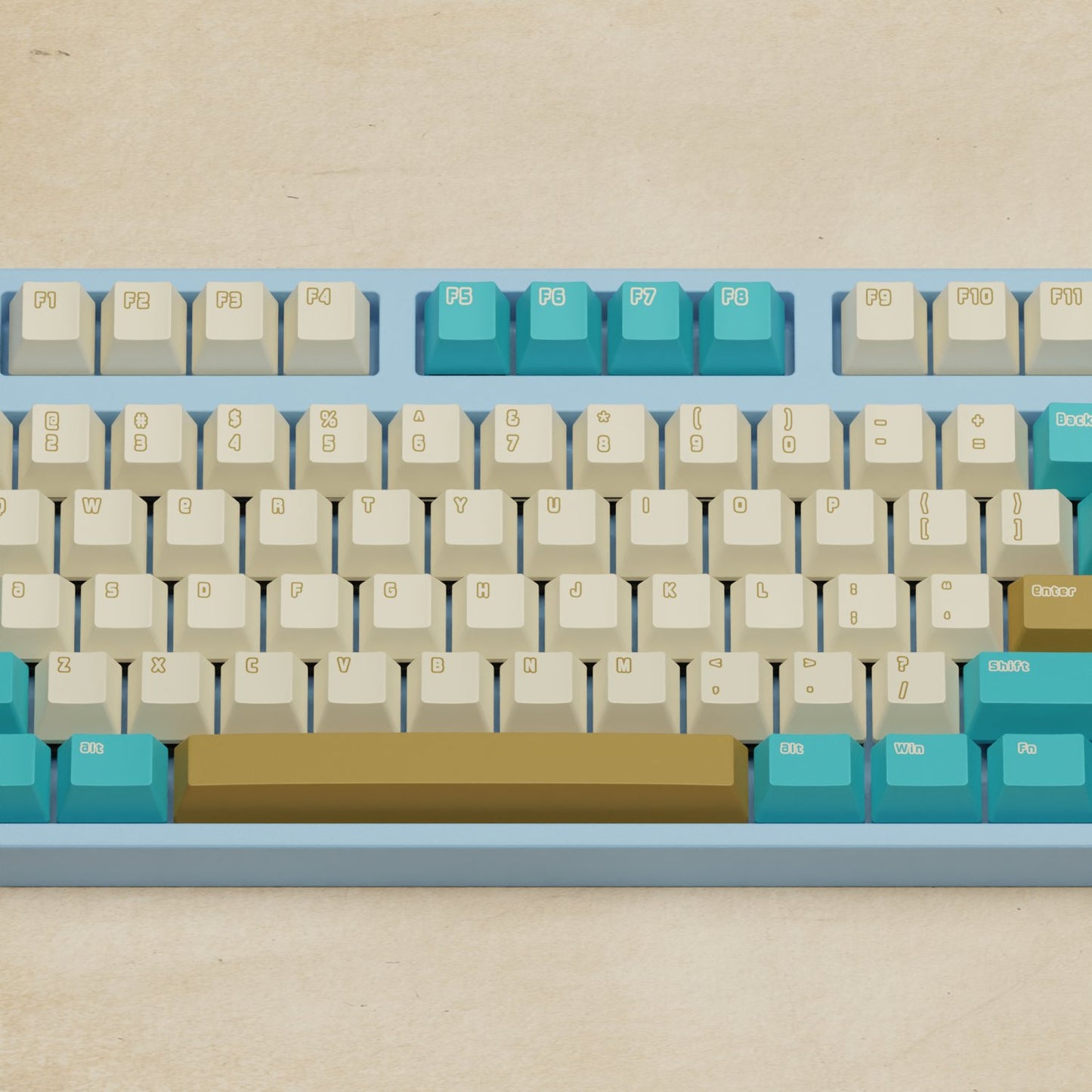 Creamy Blue Keycaps - Goblintechkeys