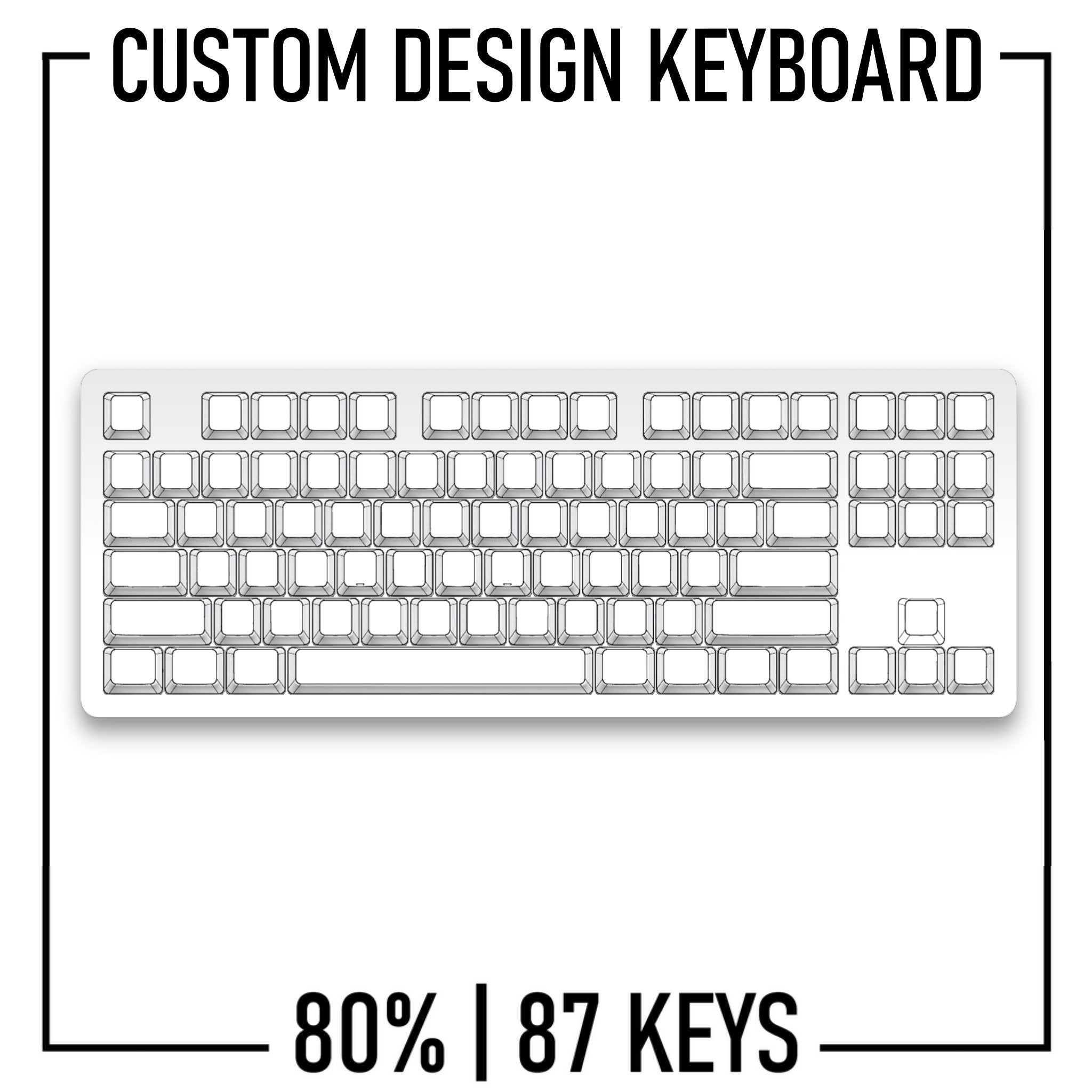 Custom Design Keyboard 87 White) – Goblintechkeys