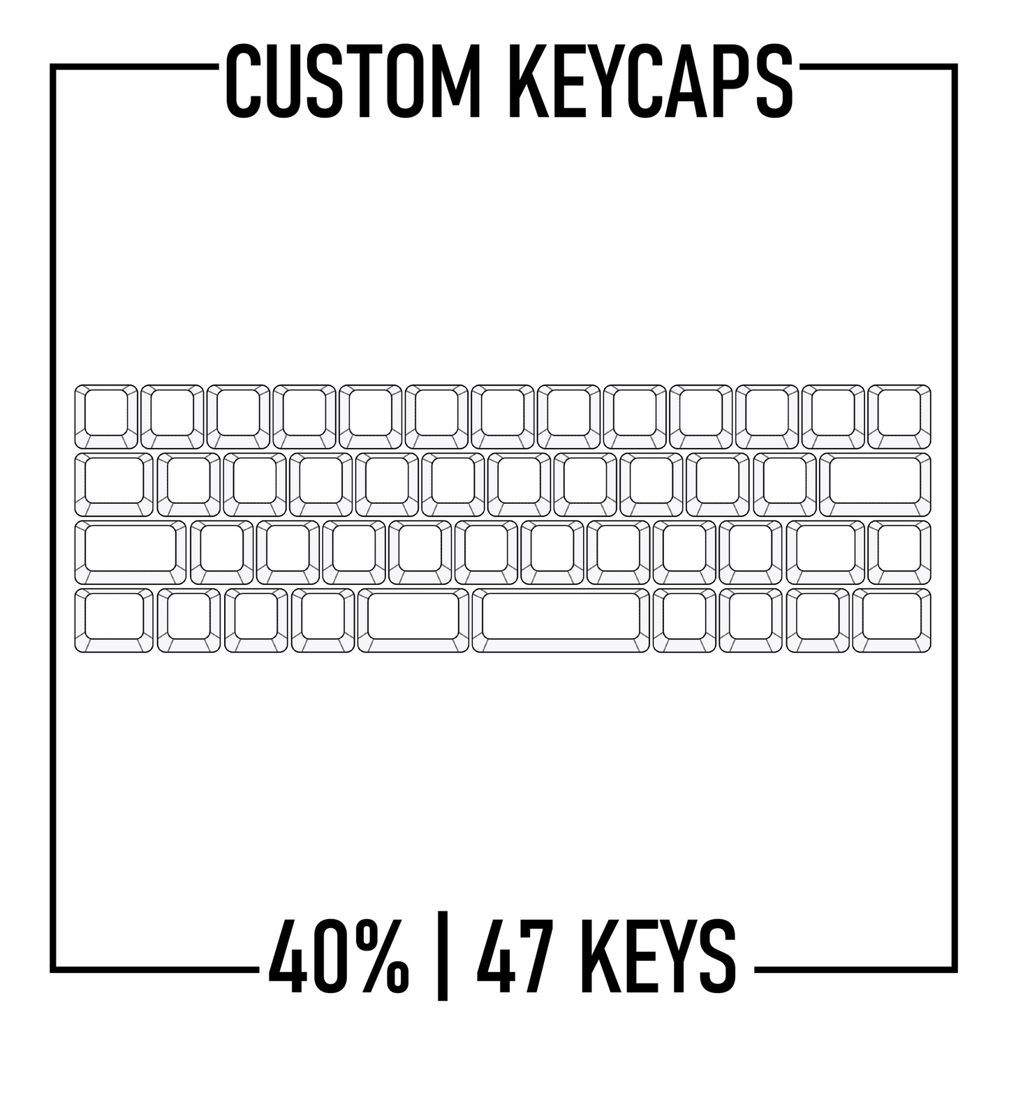 Design Studio - 40% Keyboard Custom PBT Keycap set ( ANSI | 47 keys) - Goblintechkeys