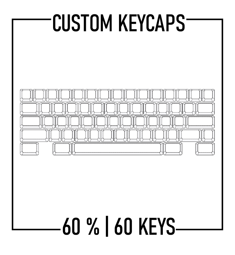 Design Studio - 60% Keyboard Custom PBT Keycap set ( ANSI | 60 ) - Goblintechkeys