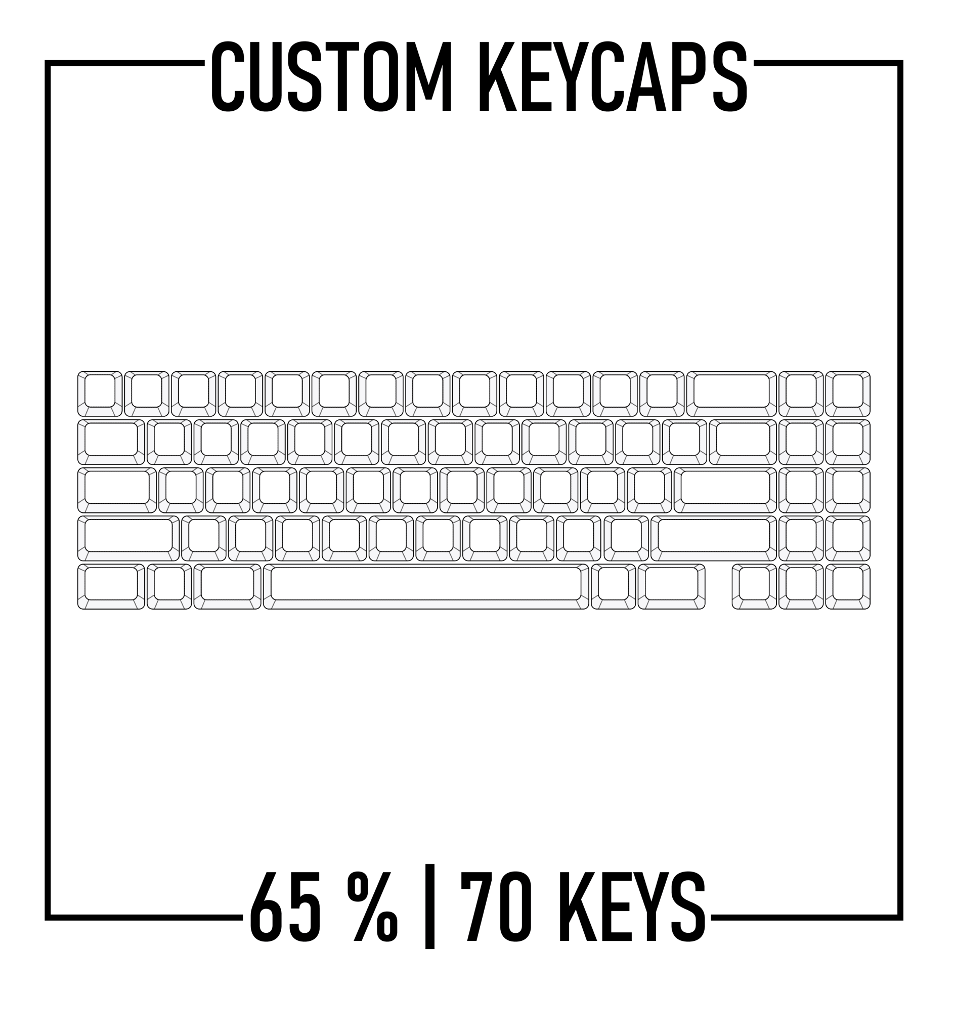 Design Studio - 65% Mechanical Keyboard Custom Pbt Keycap Set ( Ansi 