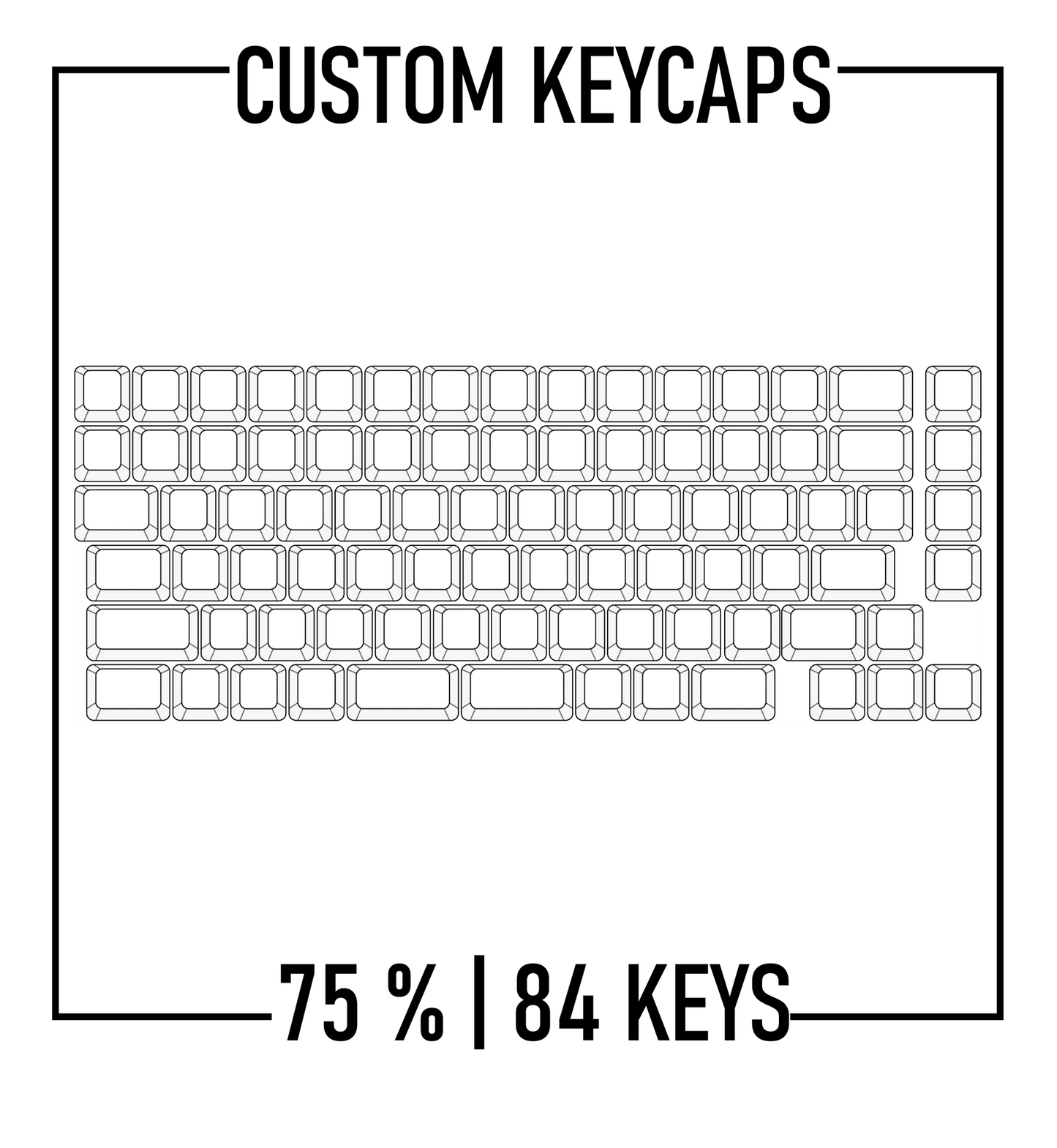 Design Studio - 75% Keyboard Custom PBT Keycap set ( ANSI | 84 ) - Goblintechkeys