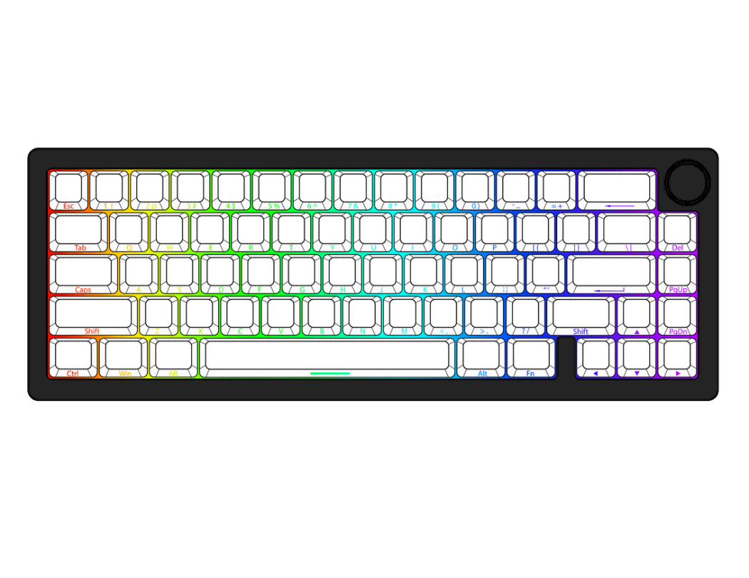 Design Studio - GMK67 Mechanical Keyboard Custom Double Shot Keycap set ( ANSI | 66 Keys) - Goblintechkeys