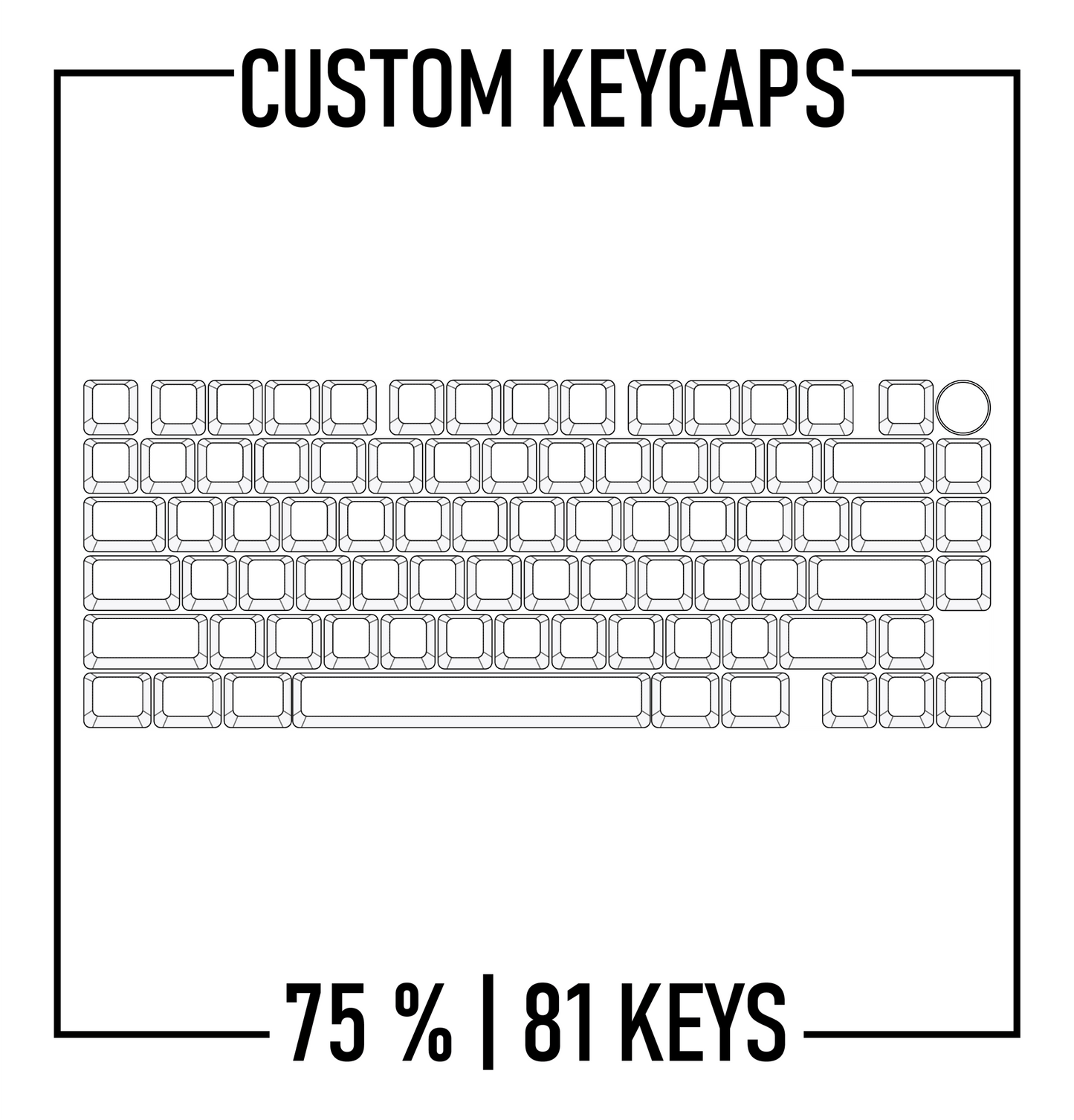 Design Studio - Zoom 75% Keyboard Custom PBT Keycap set ( ANSI | 81 keys ) - Goblintechkeys