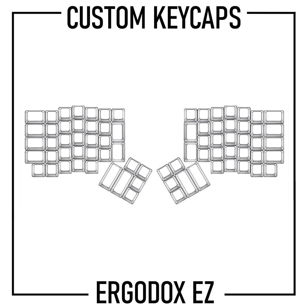 Ergodox EZ Keyboard Custom PBT Keycap set ( ANSI | 76 Keys ) - Goblintechkeys