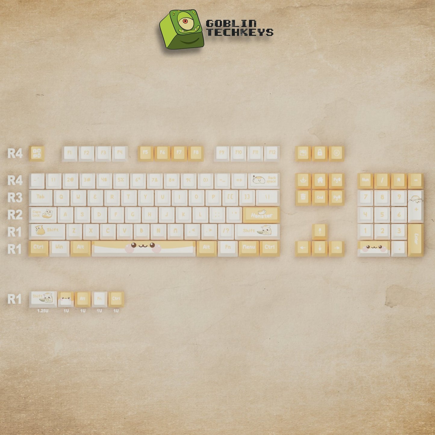 Hamster Keycaps - Goblintechkeys