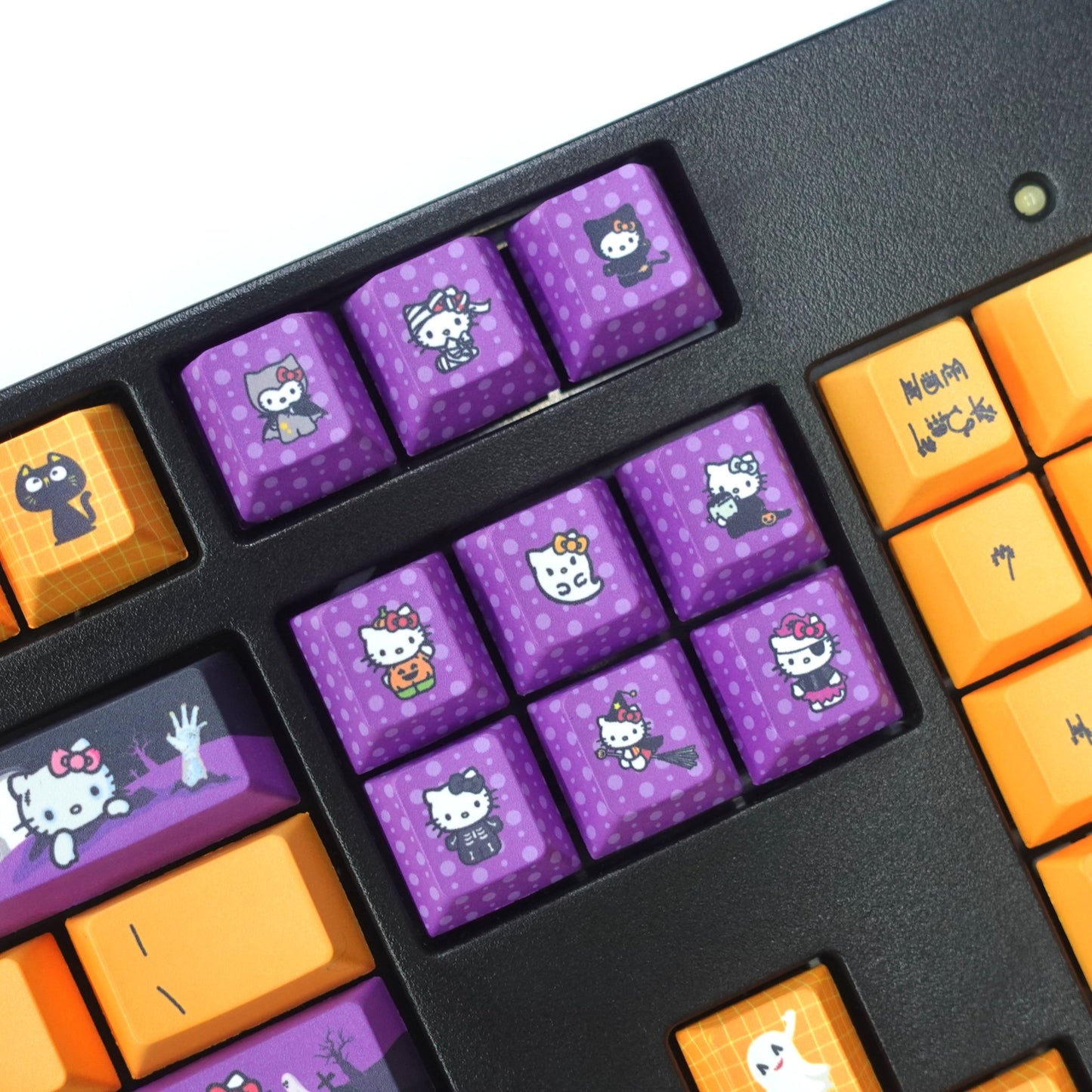 Hello Kitty Halloween Themed Keycaps | Cute Keycaps - Goblintechkeys