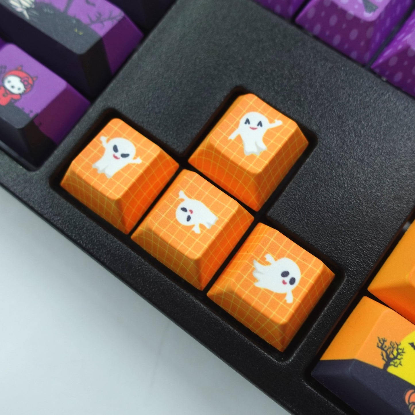 Hello Kitty Halloween Themed Keycaps | Cute Keycaps - Goblintechkeys