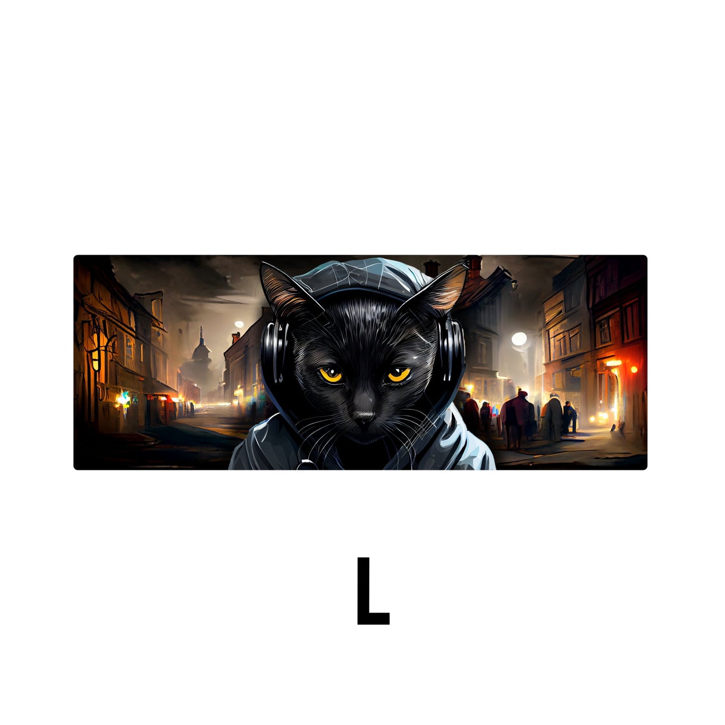 Hoodie Cat Desk Mat | Mouse Pad | Gaming & Office Desk Mat - Goblintechkeys