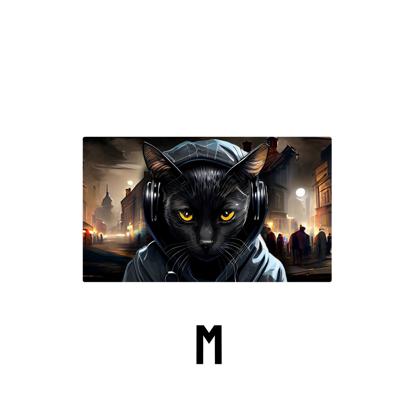 Hoodie Cat Desk Mat | Mouse Pad | Gaming & Office Desk Mat - Goblintechkeys