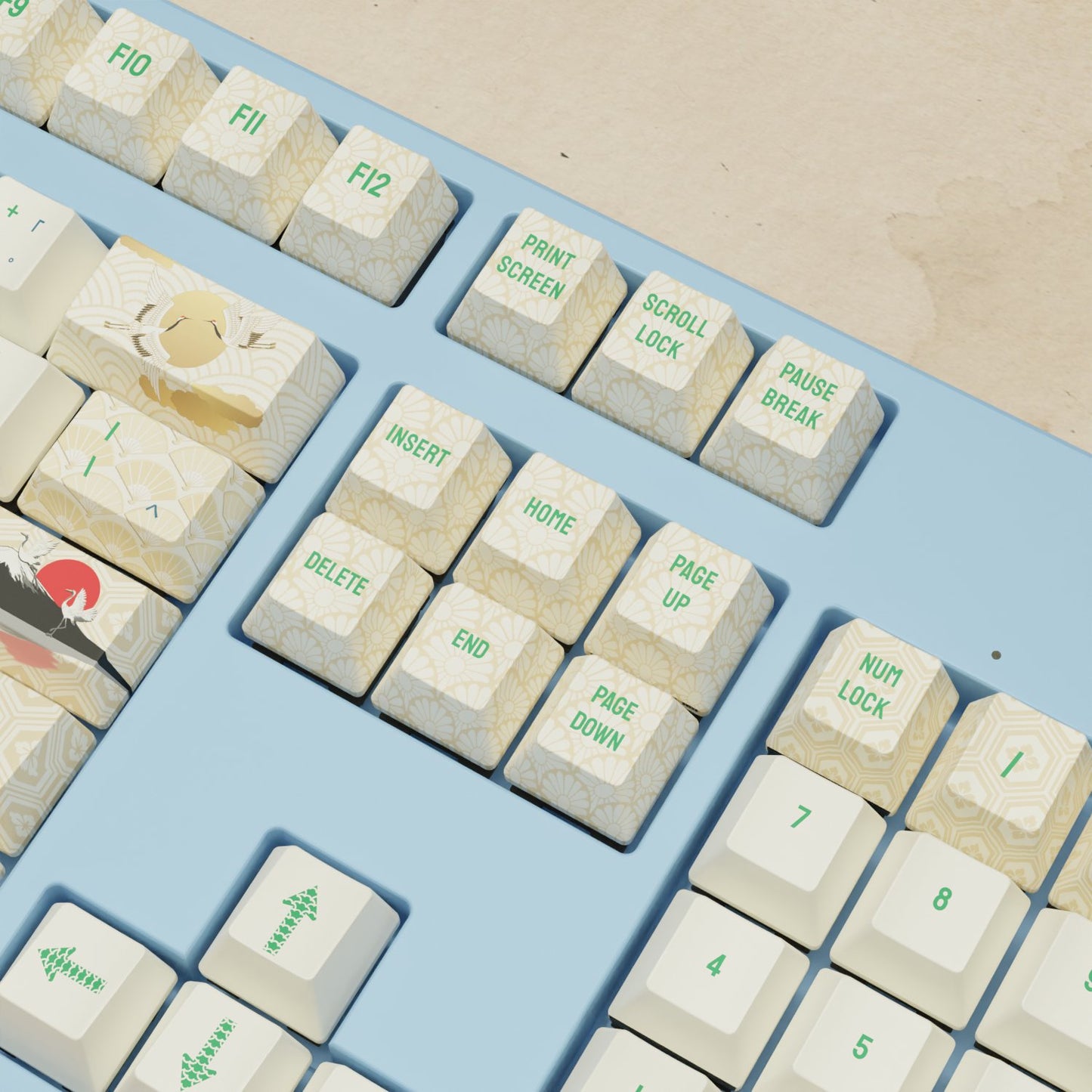 Japanese Crane Keycaps - Goblintechkeys
