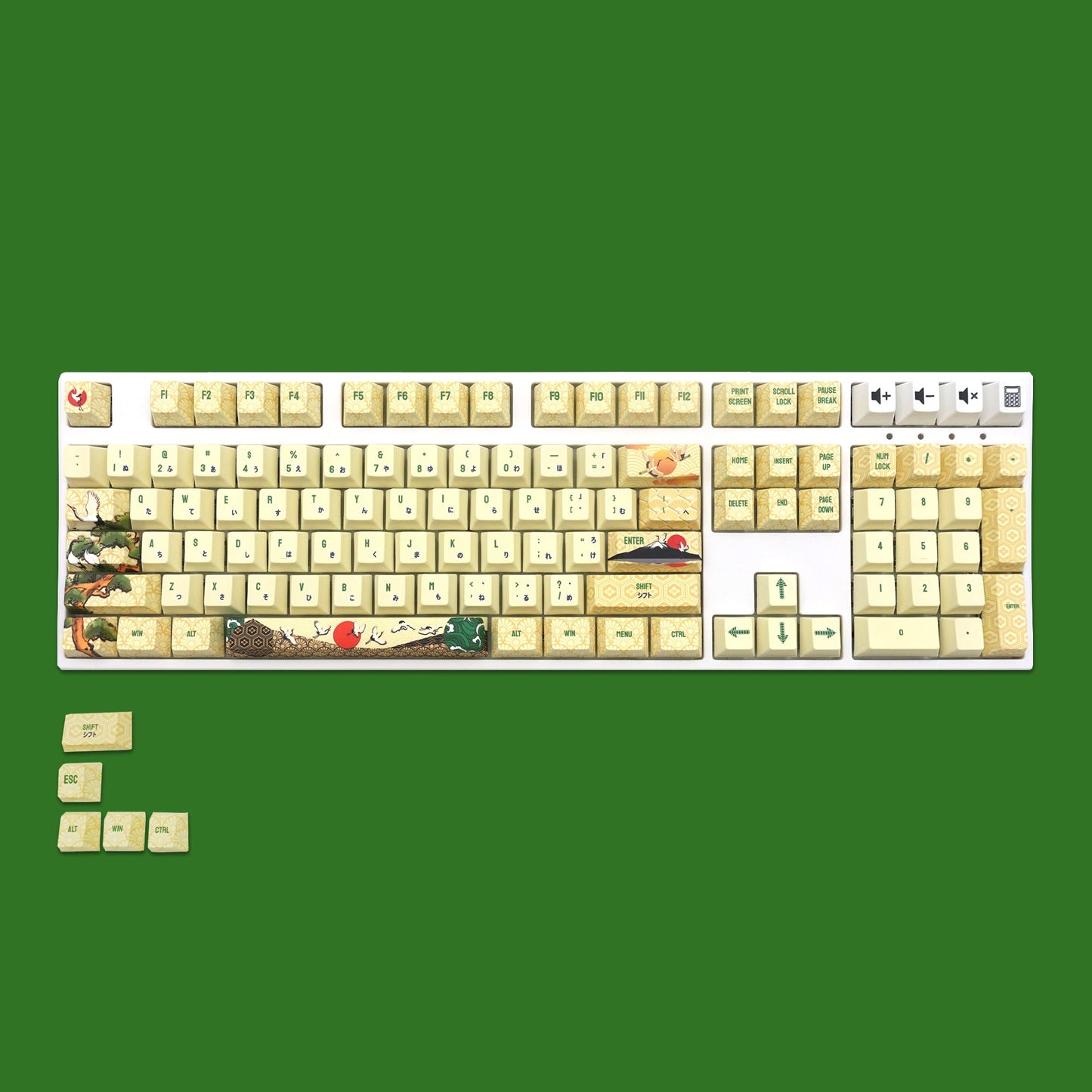 Japanese Crane Keycaps - Goblintechkeys