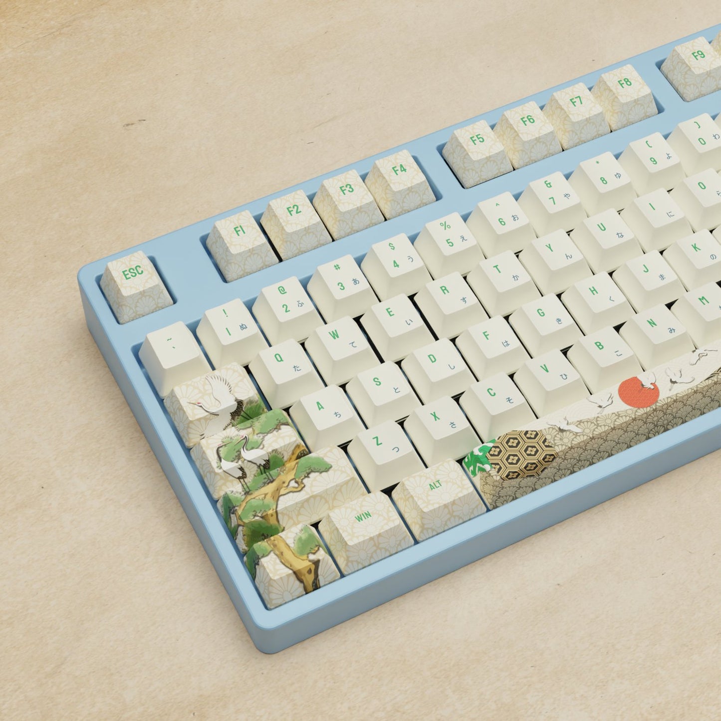 Japanese Crane Keycaps - Goblintechkeys