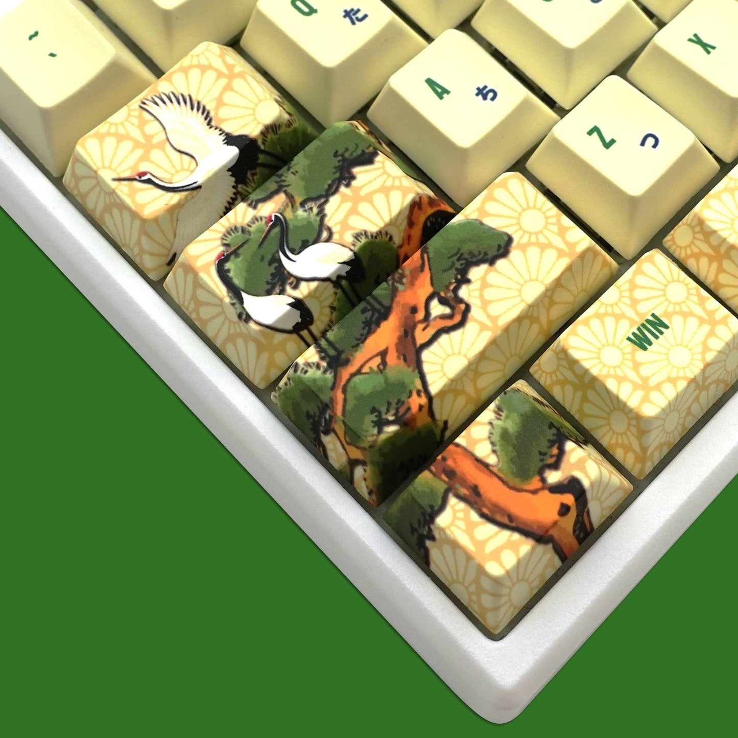 Japanese Crane Keycaps - Goblintechkeys