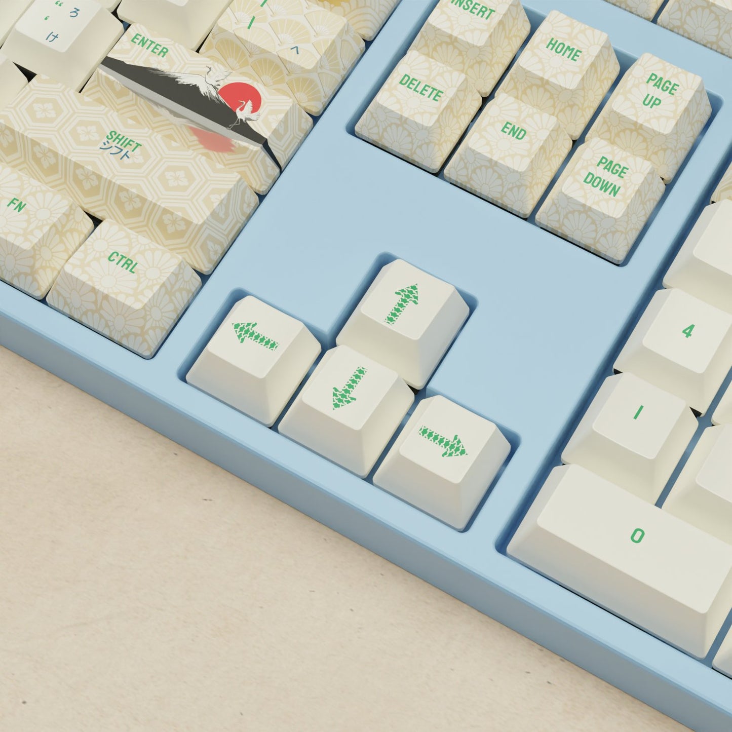 Japanese Crane Keycaps - Goblintechkeys