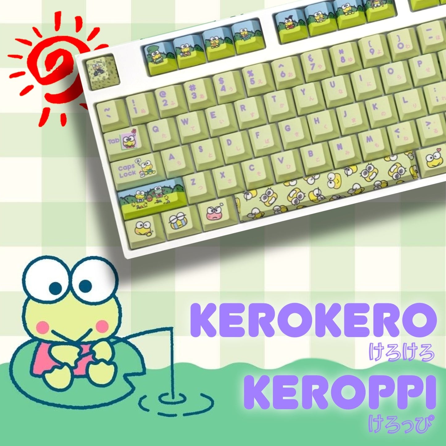Keroppi Keycaps - Goblintechkeys